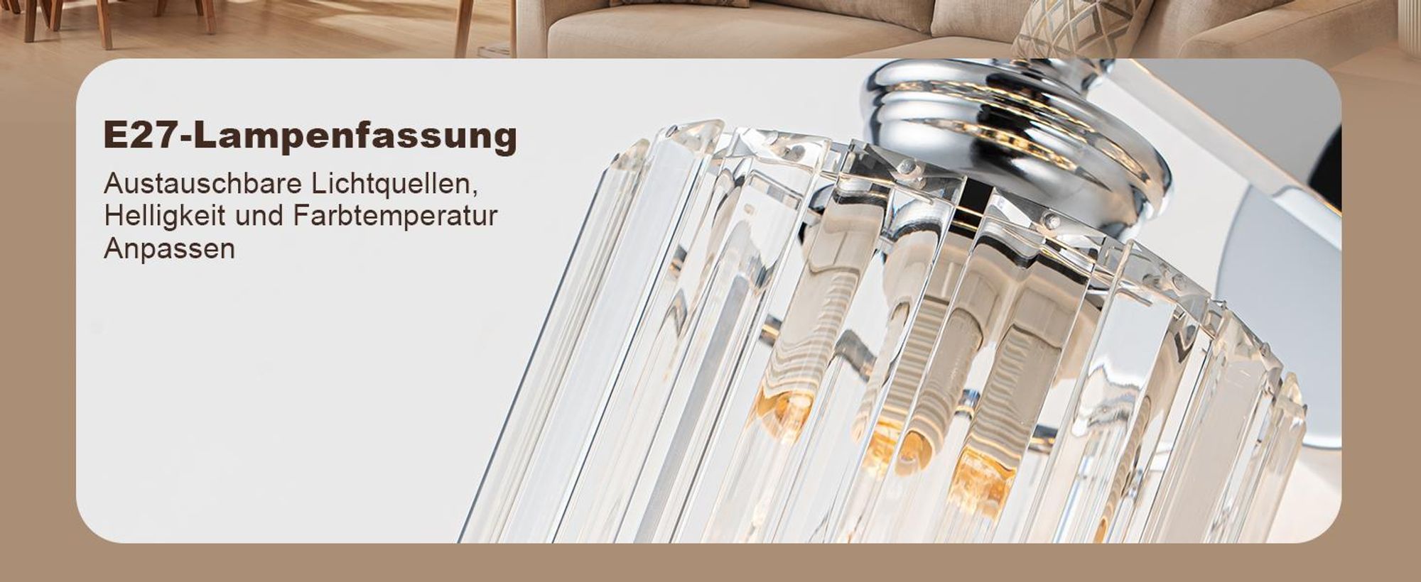 ZMH Wandleuchte Kristall Wandlampe Innen Wandbeleuchtung Wandstrahler Flurlampe Wand E27 für Schlafzimmer Wohnzimmer Flur(ohne Leuchtmittel)