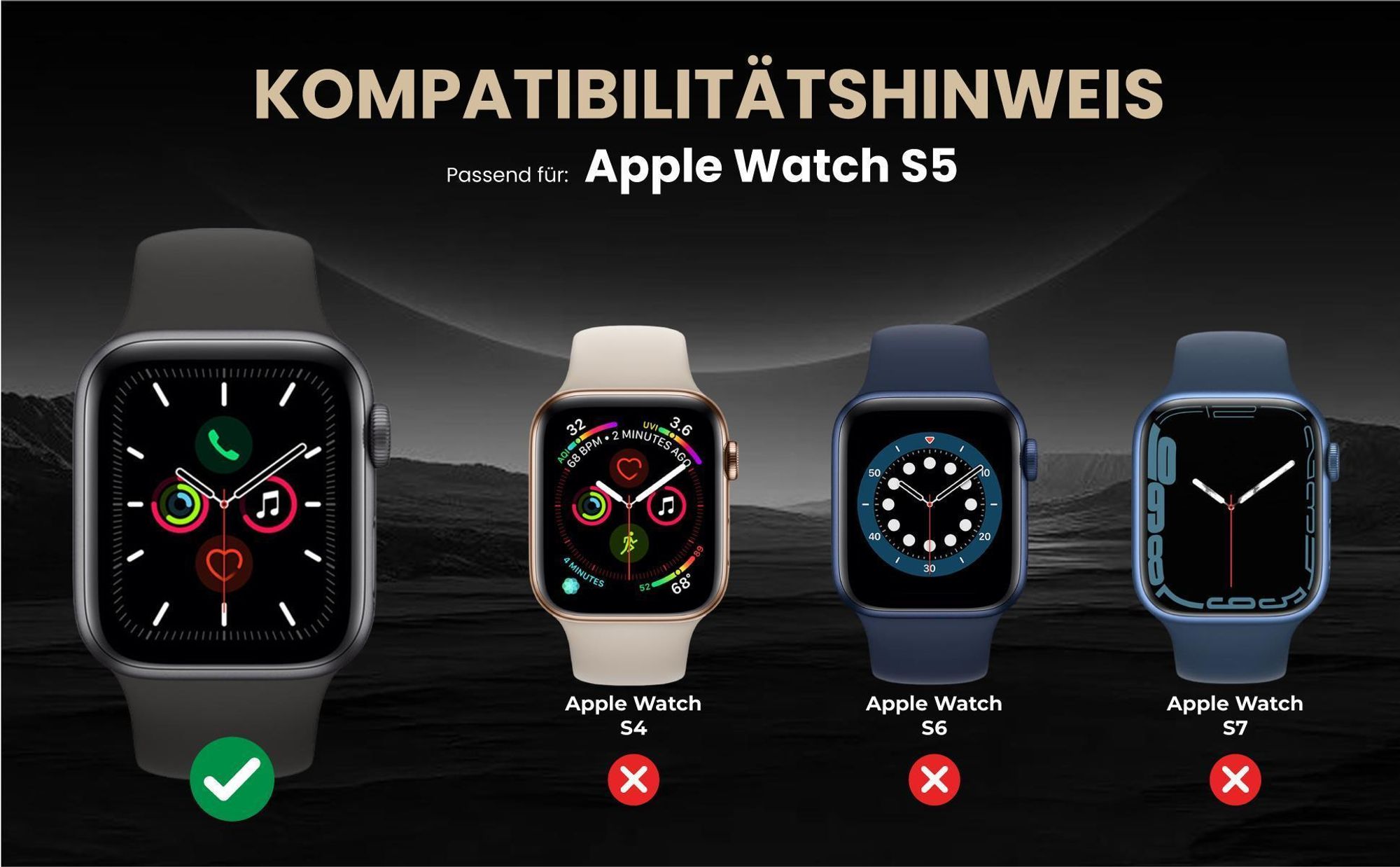 Kompatibilitätshinweise Armband für Apple Watch Series 5 44mm