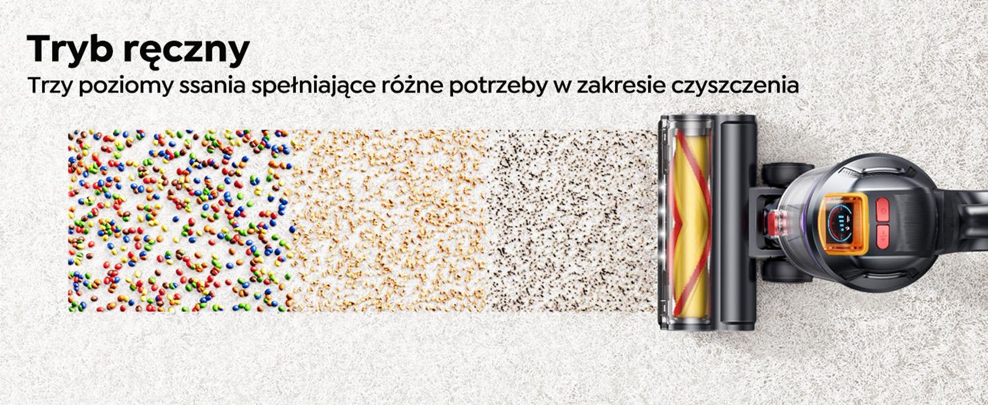 Odkurzacz bezprzewodowy Buture VC90, odkurzacz bezprzewodowy 650W/65KPA z ekranem dotykowym, czas pracy do 60 minut, odkurzacz bezprzewodowy zapobi