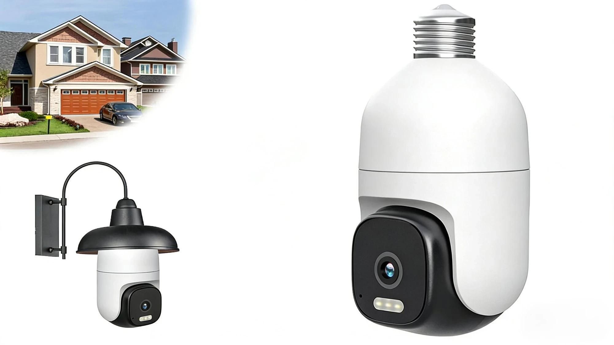2K Überwachungskamera Aussen WLAN 355°/90° Schwenkbar WLAN Kamera Outdoor, 3MP WiFi Kamera mit KI-Erkennung Nachtsicht 2-Wege Audio mit Alexa