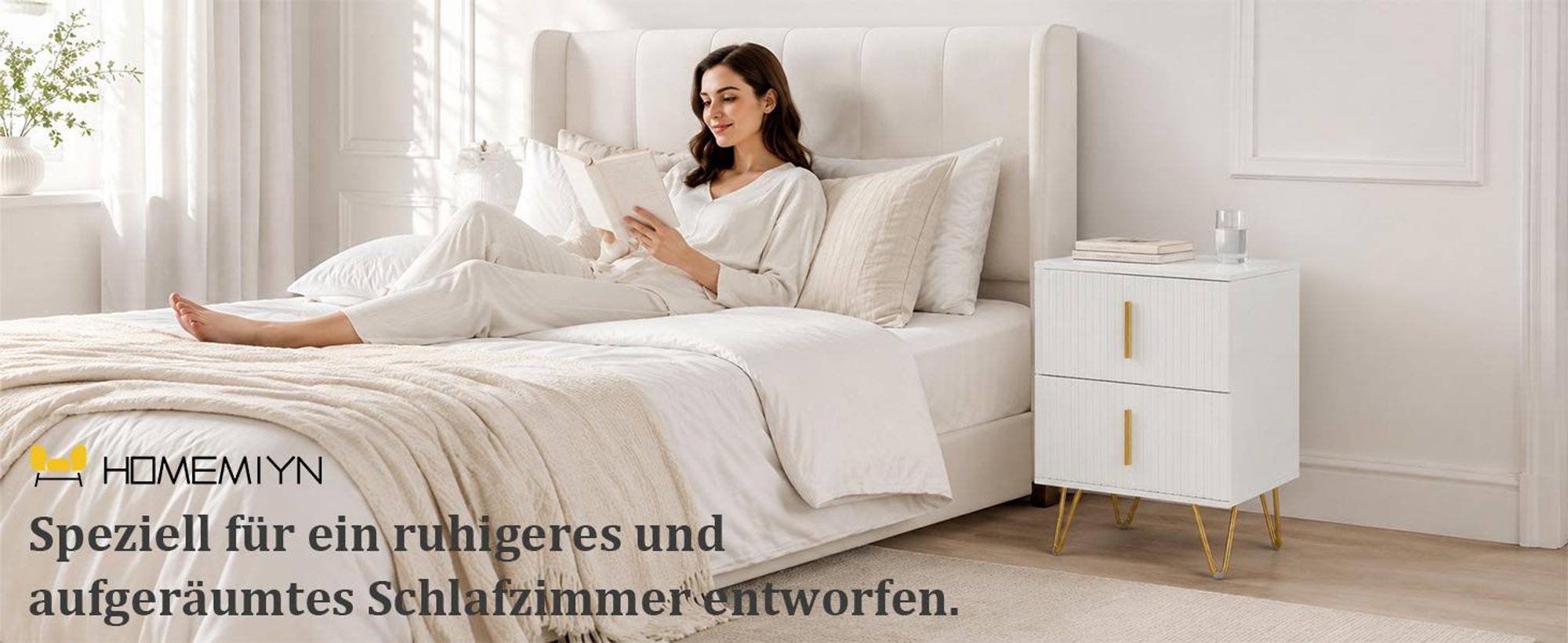 Kleiner Nachttisch, Beistelltisch mit 2 Schubladen, Massivholzstruktur, Nachttisch für Schlafzimmer Wohnzimmer Kinder und Erwachsene, 40 x 40 x 57 cm,