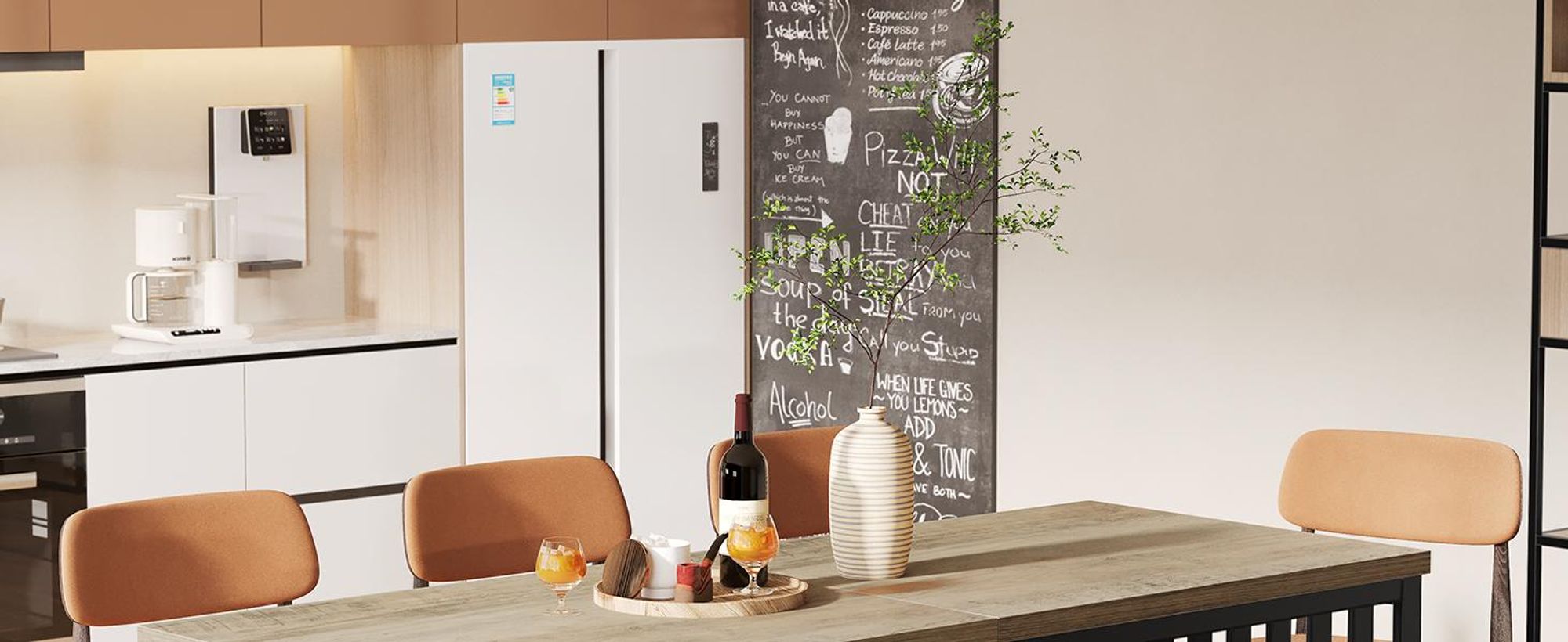 LITTLE TREE Industrieller Esstisch für 6-8 Personen, 180 cm rechteckiger Esstisch, Küchentisch mit robustem Metallrahmen für für Esszimmer, Küche