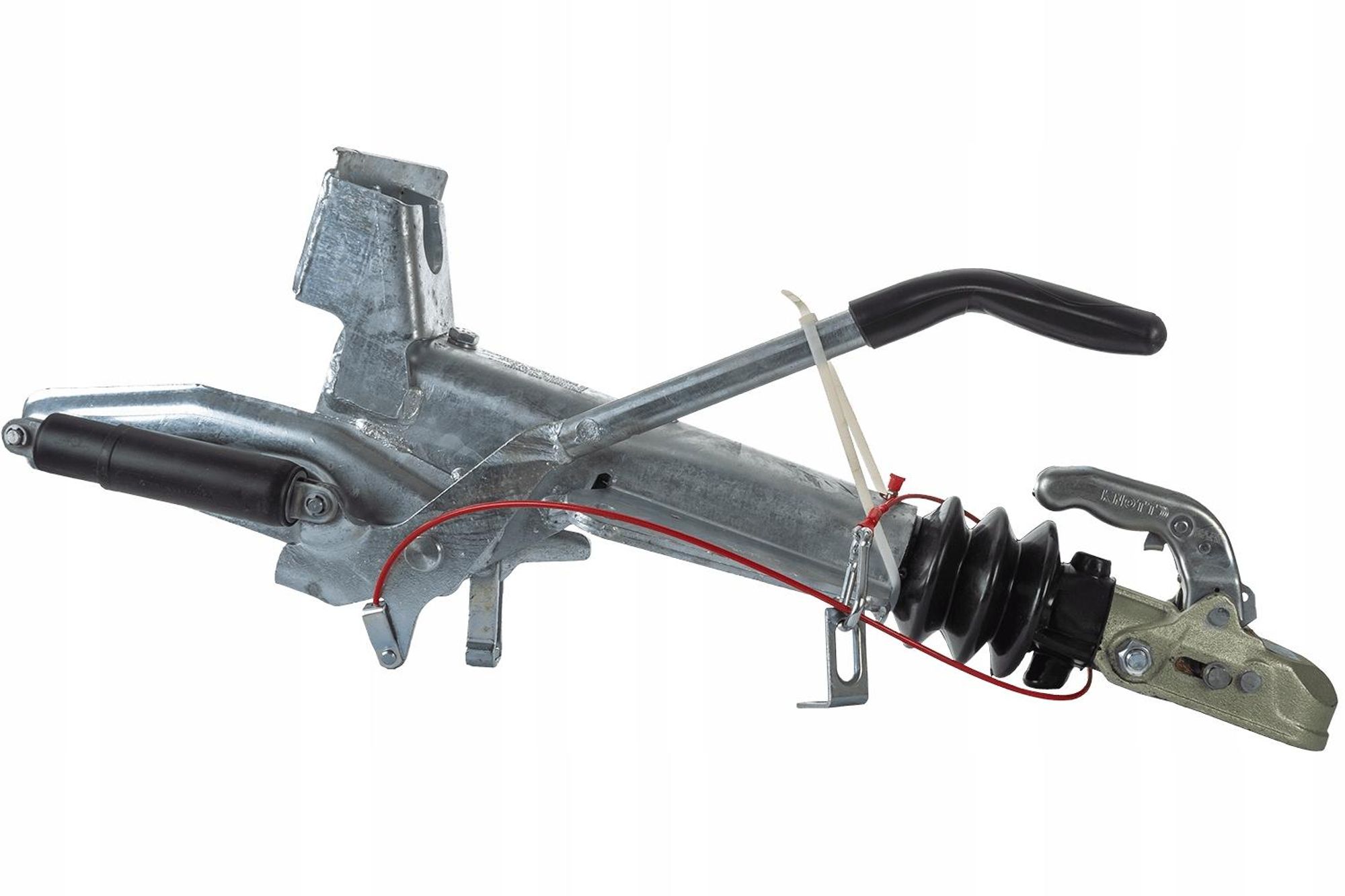 KNOTT Auflaufvorrichtung KF27B mit Kupplung K27-A, zGG 1400-2700 kg, V-Deichsel, Stützlast 150 kg, Lochbild 166-13, verzinkt, Anhänger