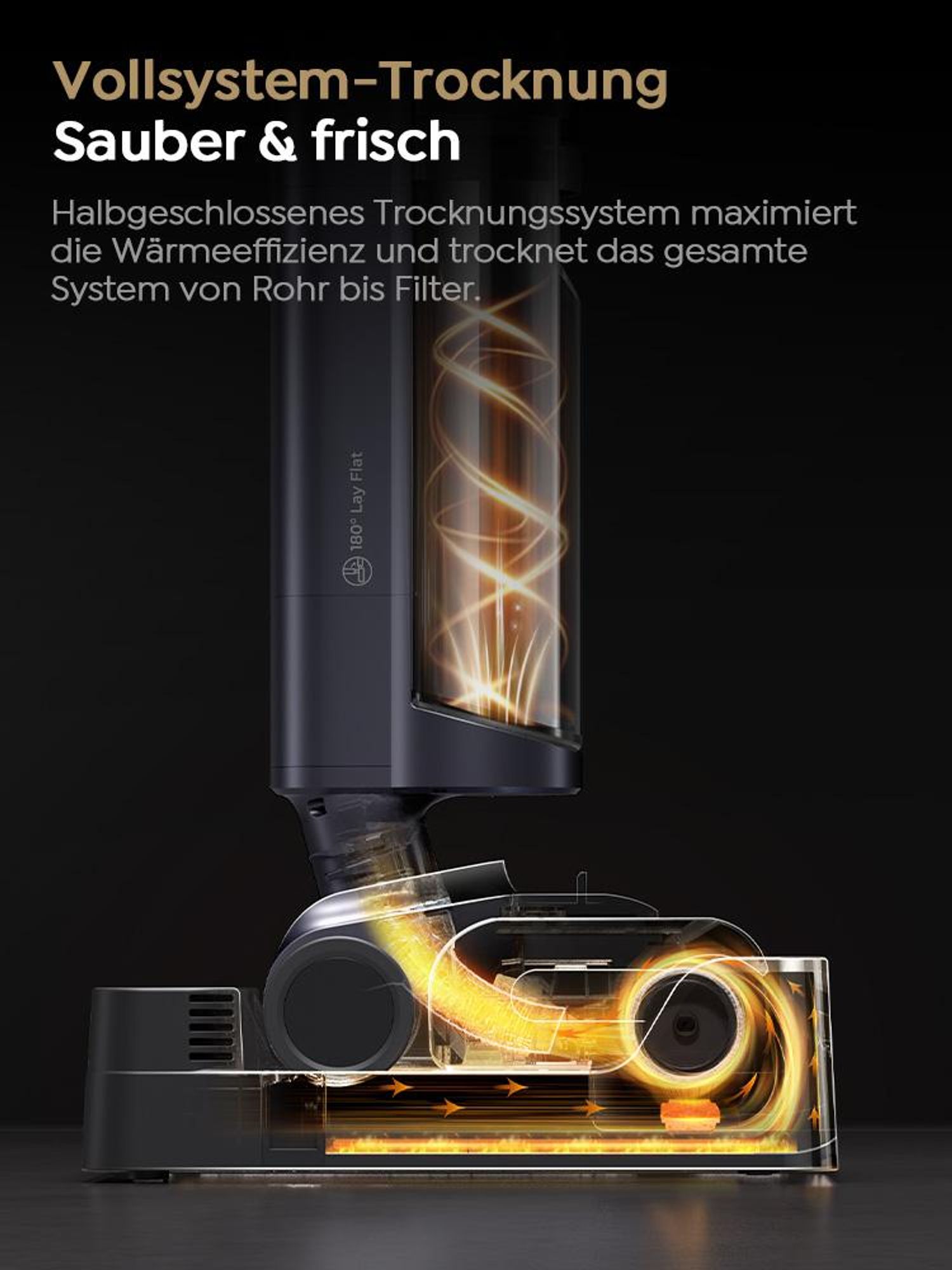 Laresar S7Pro Nass Trockensauger Kabelloser Staubsauger mit Wischfunktion,Zusätzlicher Trennbehälter,5-Minuten Selbsttrocknung mit Heißwäsche,19KPA