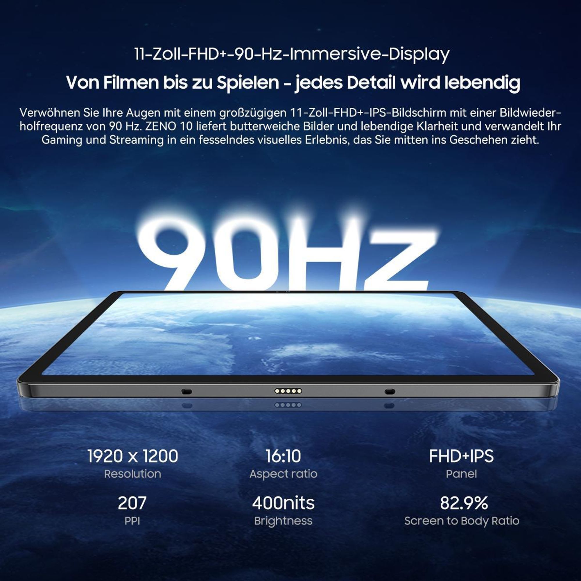 Blackview Zeno10 11“, Dual 5G SIM, 8800mAh, mit Camera, 24GB(8+16) RAM+128GB ROM, Android 15, mit Tastatur/Maus/Stift/Hülle usw.