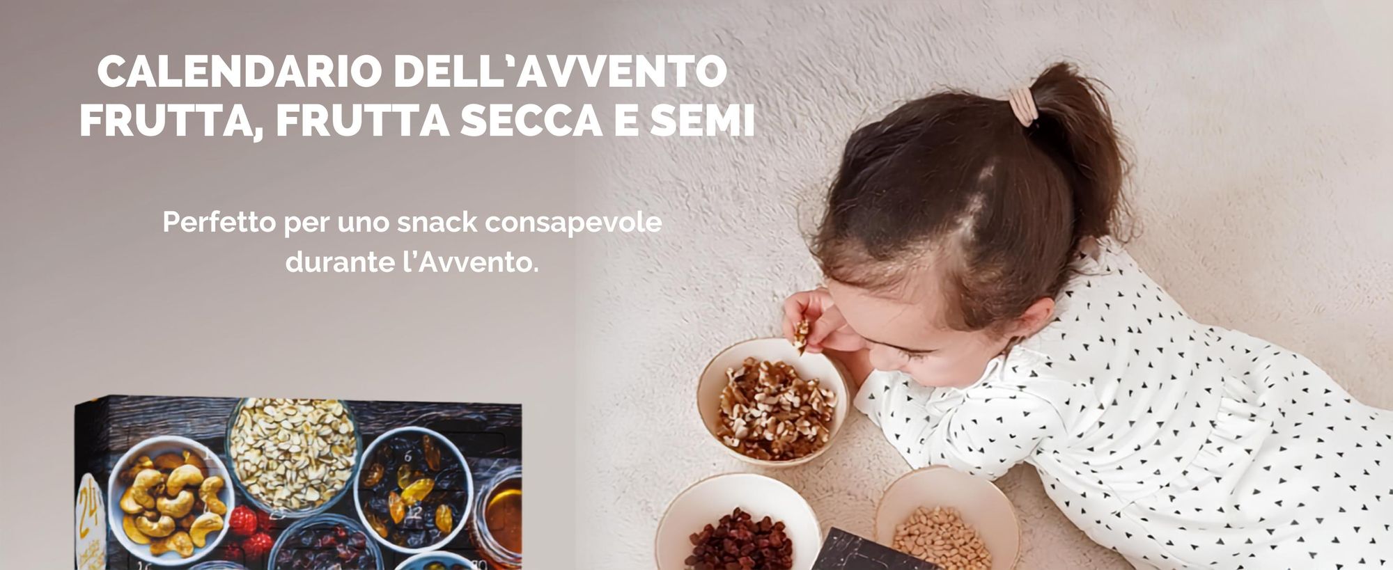 BOXILAND® frutta noci & semi avvento 2026 bio, 24 snack, mix di noci