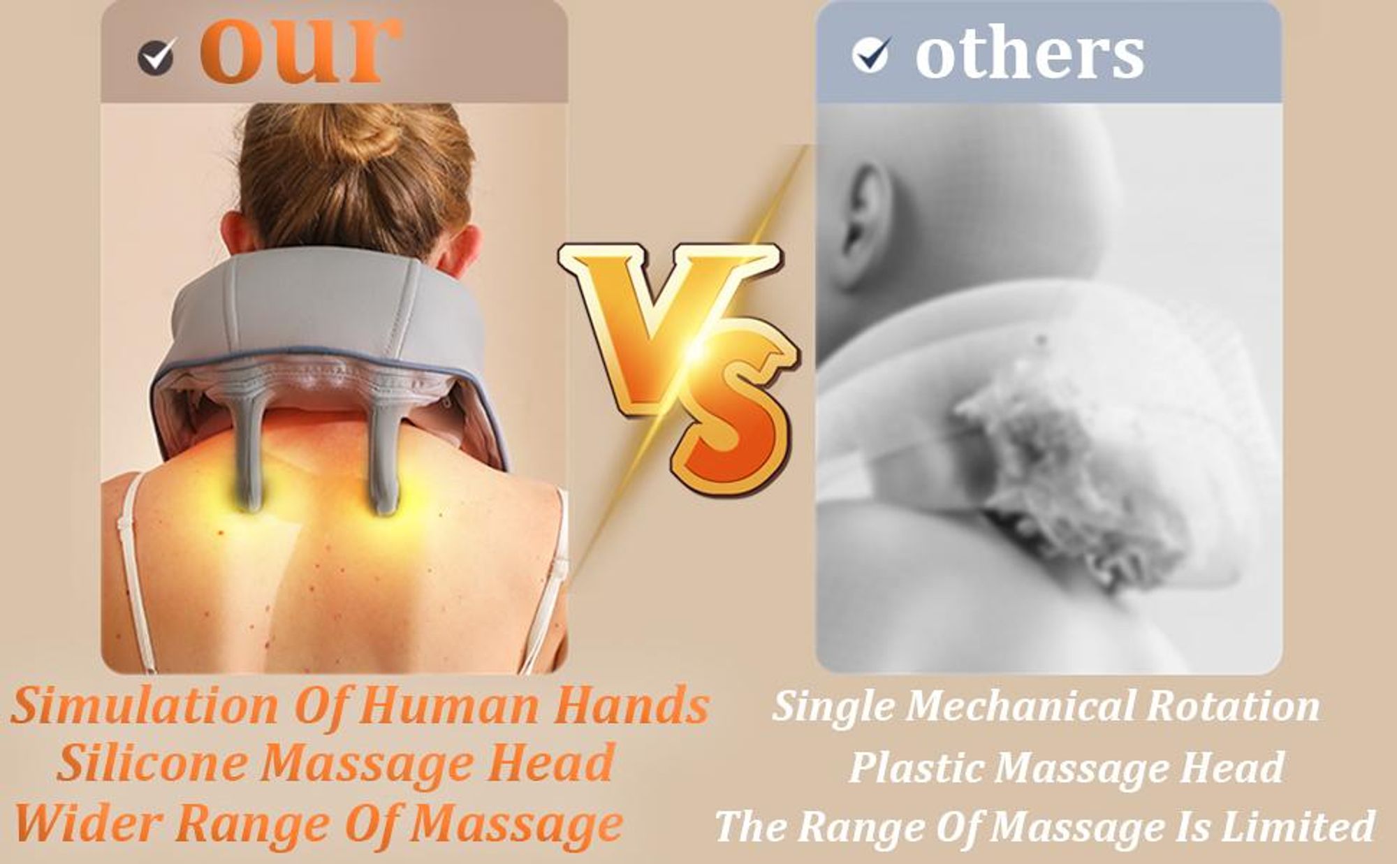 Nackenmassagegeräte, Shiatsu Rückenmassagegerät, mit Beheiztes, 3D-Massage von tiefem Gewebe, für Kopf, Schultern, Rücken, Bein