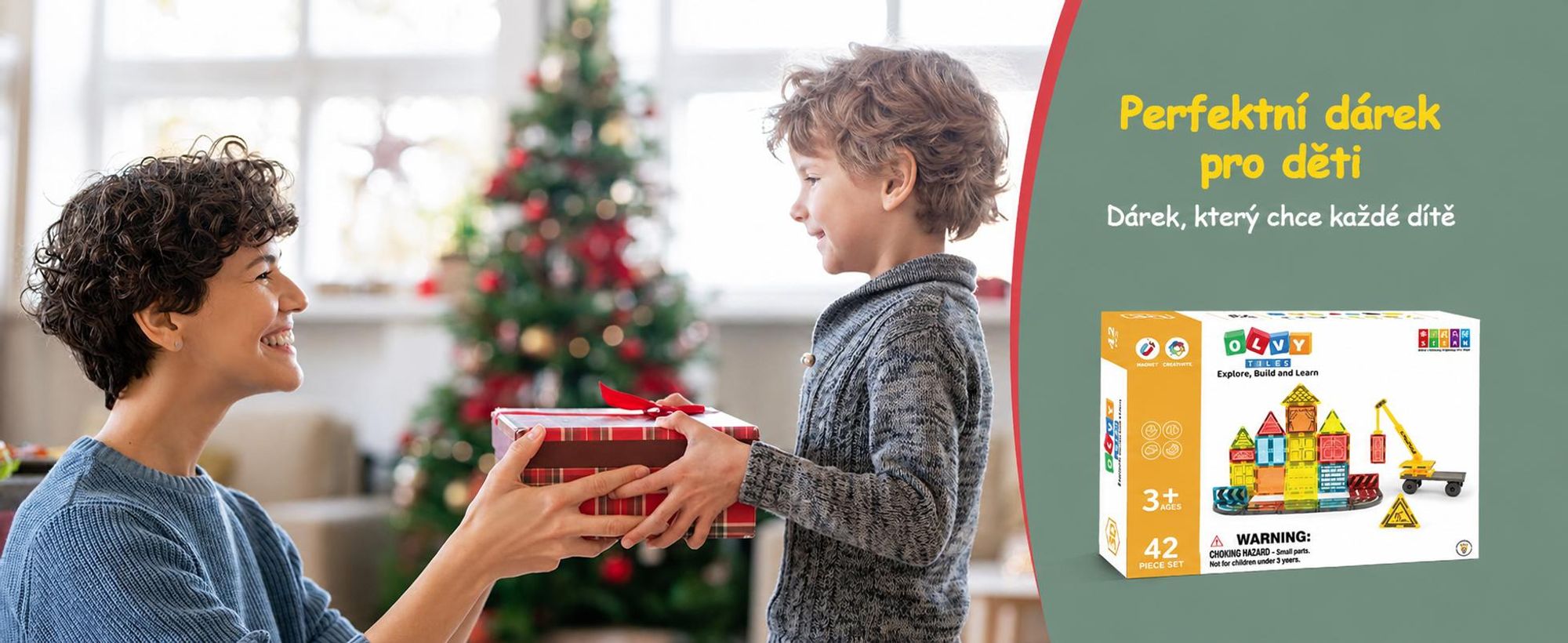Olvy Magnetické stavební bloky Montessori hračka -Magnetické dlaždice pro děti -Magnetické stavební bloky - Magnetická stavební hračka od 3 let - Mistr stavitel