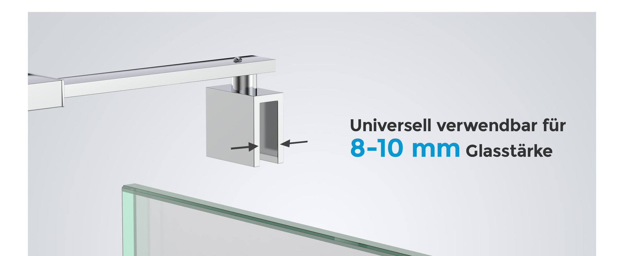 Heilmetz Stabilisator Haltestange Duschwände Stabilisierungsstange Edelstahl Teleskopstange 70-120cm für 8-10mm Walk in Duschwände Dusche Duschwand