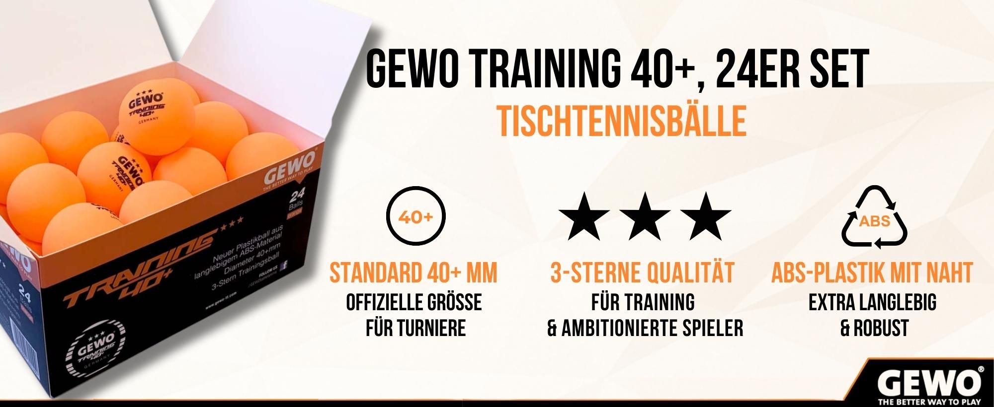 Tischtennisbälle GEWO, Tischtennisball, Tischtennis Bälle, Tischtennisbälle 3 Sterne, Table Tennis