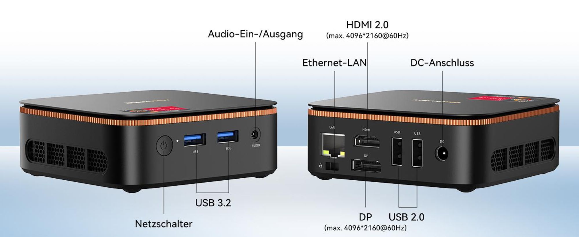 Blackview MP20 Ryzen 3  3300U Desktop-PC, Win 11Pro 3,6 GHz, 16GB RAM 512GB SSD M.2 Mini Computer, 4K Dual Display, WiFi 6, für Zuhause Büro