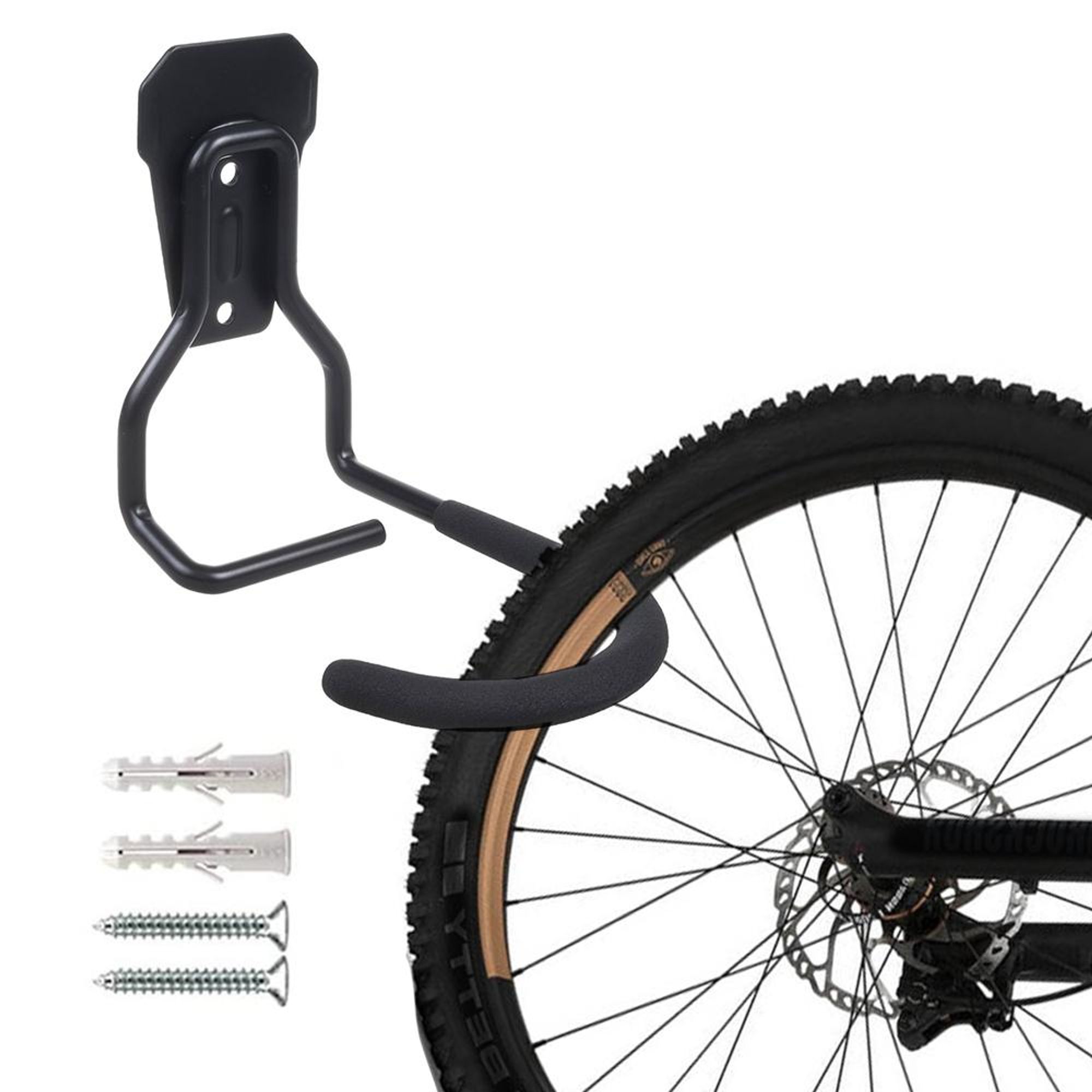 Fahrradträger Maclean MC-433 Fahrrad-Wandhalterung Fahrradhalter vertikal Stahl max. Belastung 20kg Schwarz