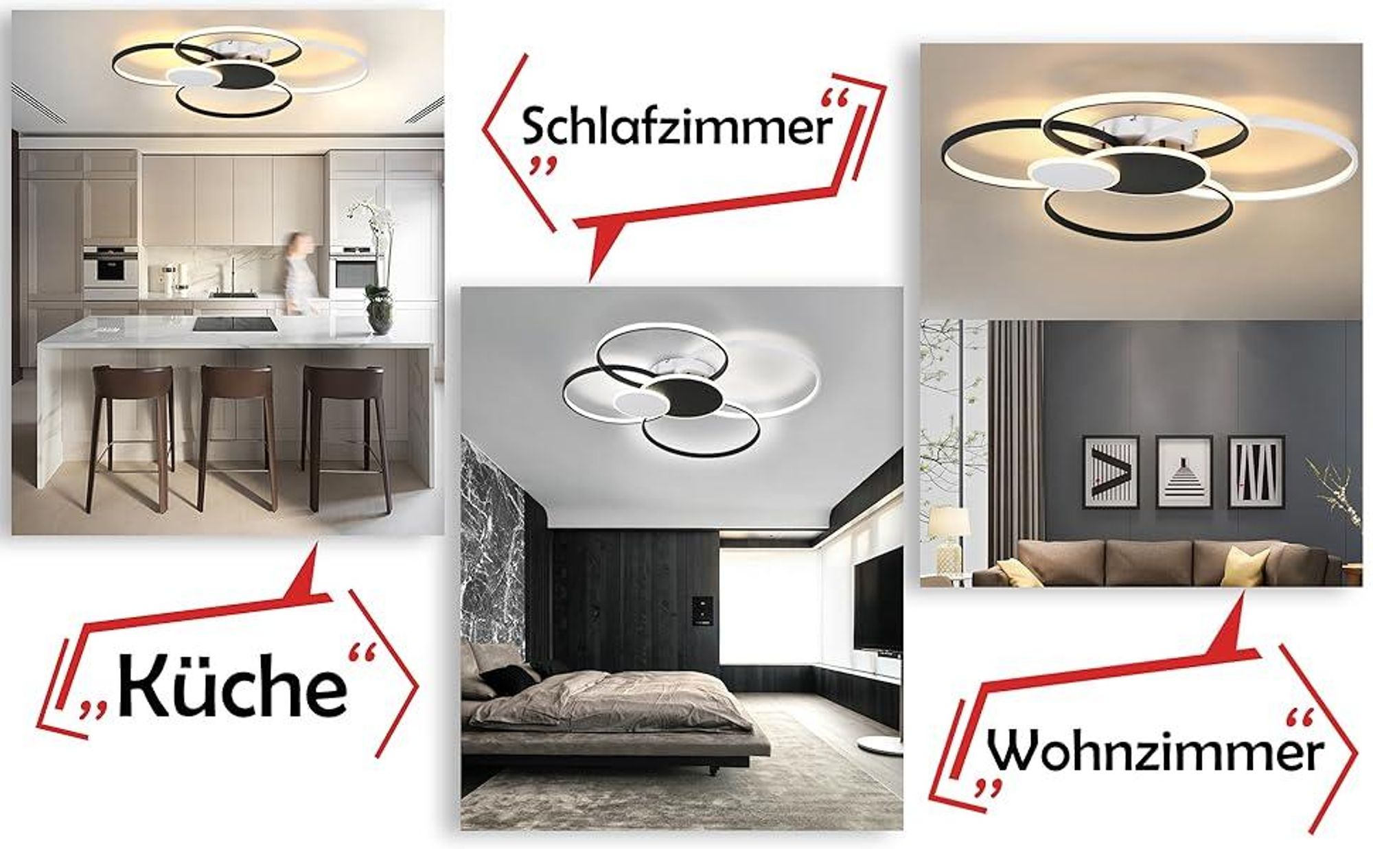 ZMH LED stropní světlo stmívatelné s dálkovým ovládáním stropní lampa moderní 94CM kovový akryl 72W kruhové osvětlení pro obývací pokoj ložnici kancelář hotel kuchyň
