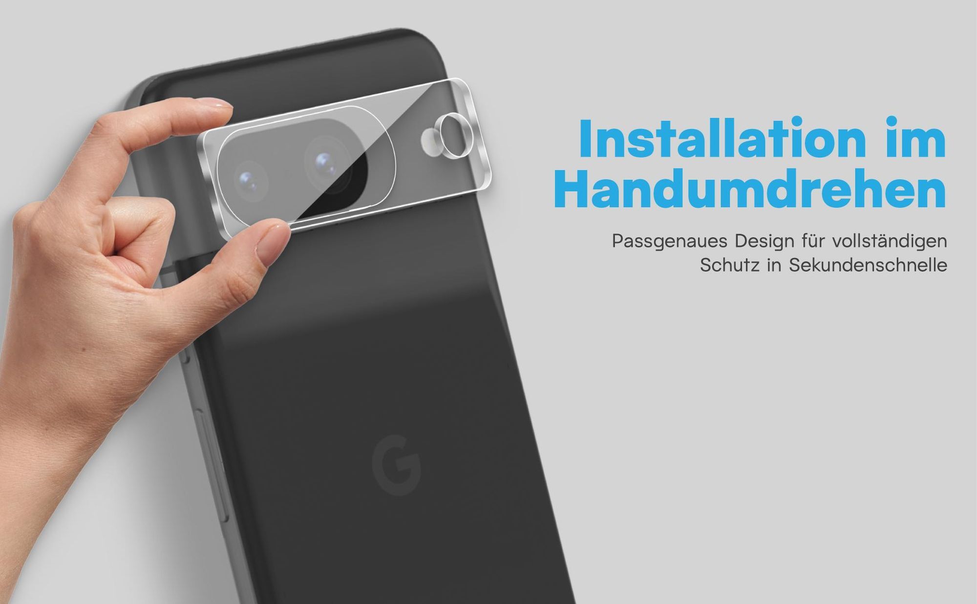2x Kameraschutz aus 9H Glas für Google Pixel 8a in passgenauem Design