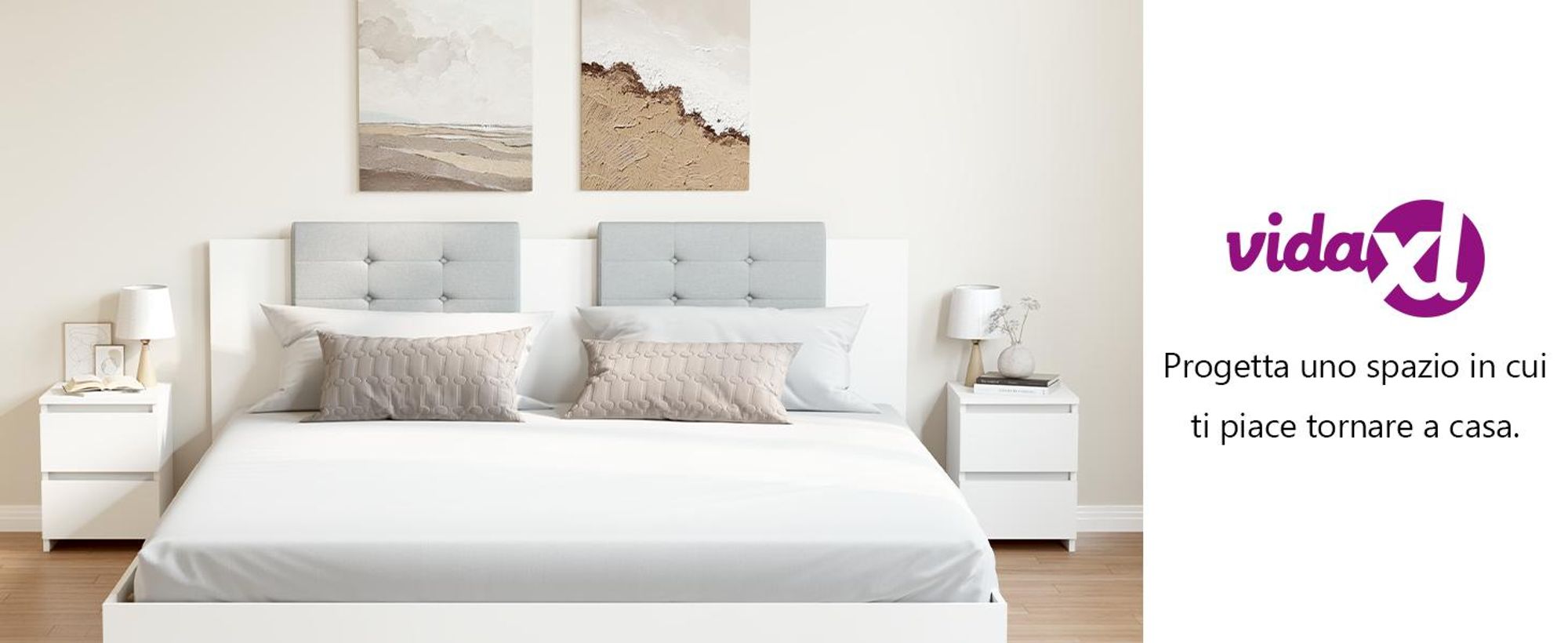 Comodini 2 pz. Bianco 30x30x40 cm Materiale a base di legno