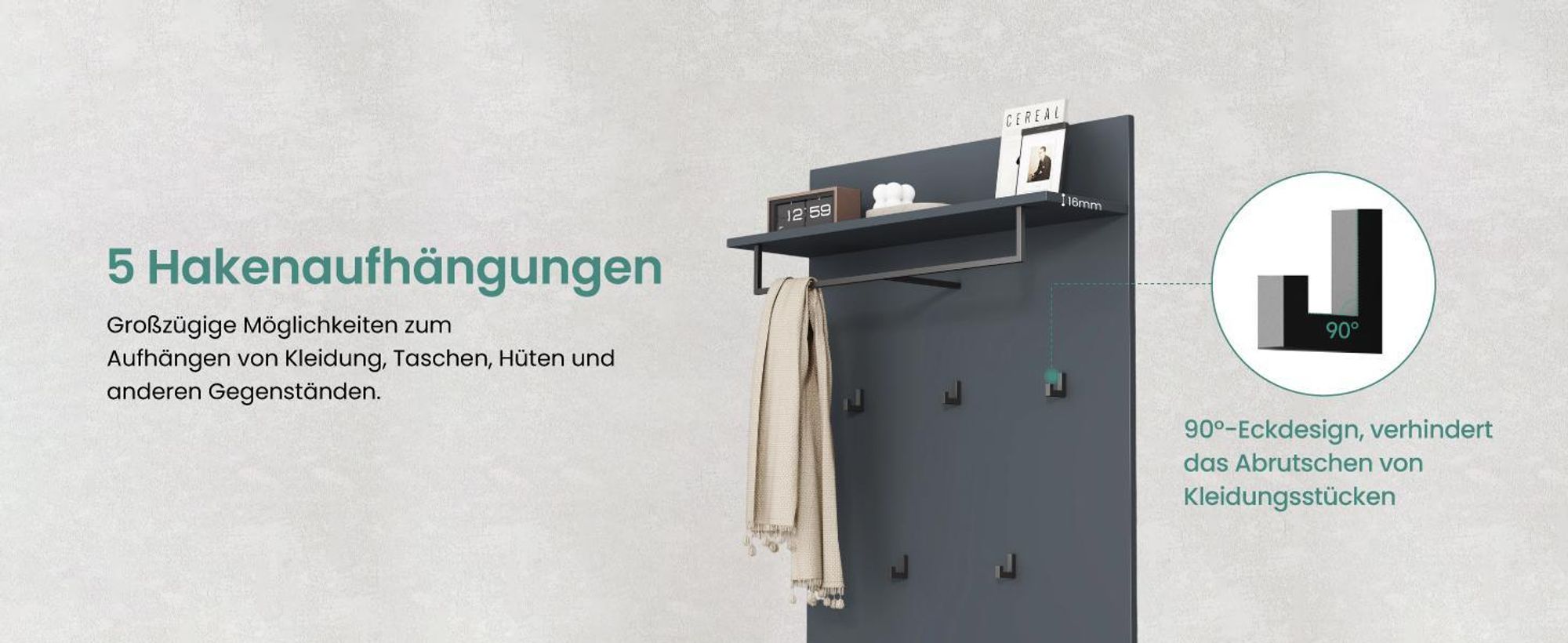 Mai & Mai Schuhbank mit Sitzfläche, Schuhregal mit Schiebetüren und offenen Fächern, gepolsterter Sitz, verstellbare Ablagen Matt weiß Zitta-01