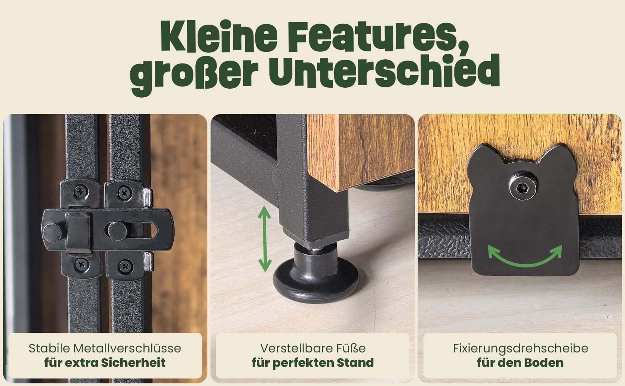 Hundebox Transportbox Design zooprinz Max | Kunststoffboden ausziehbar | Höhenverstellbar | Gitter | 98 x 70 x 65 cm