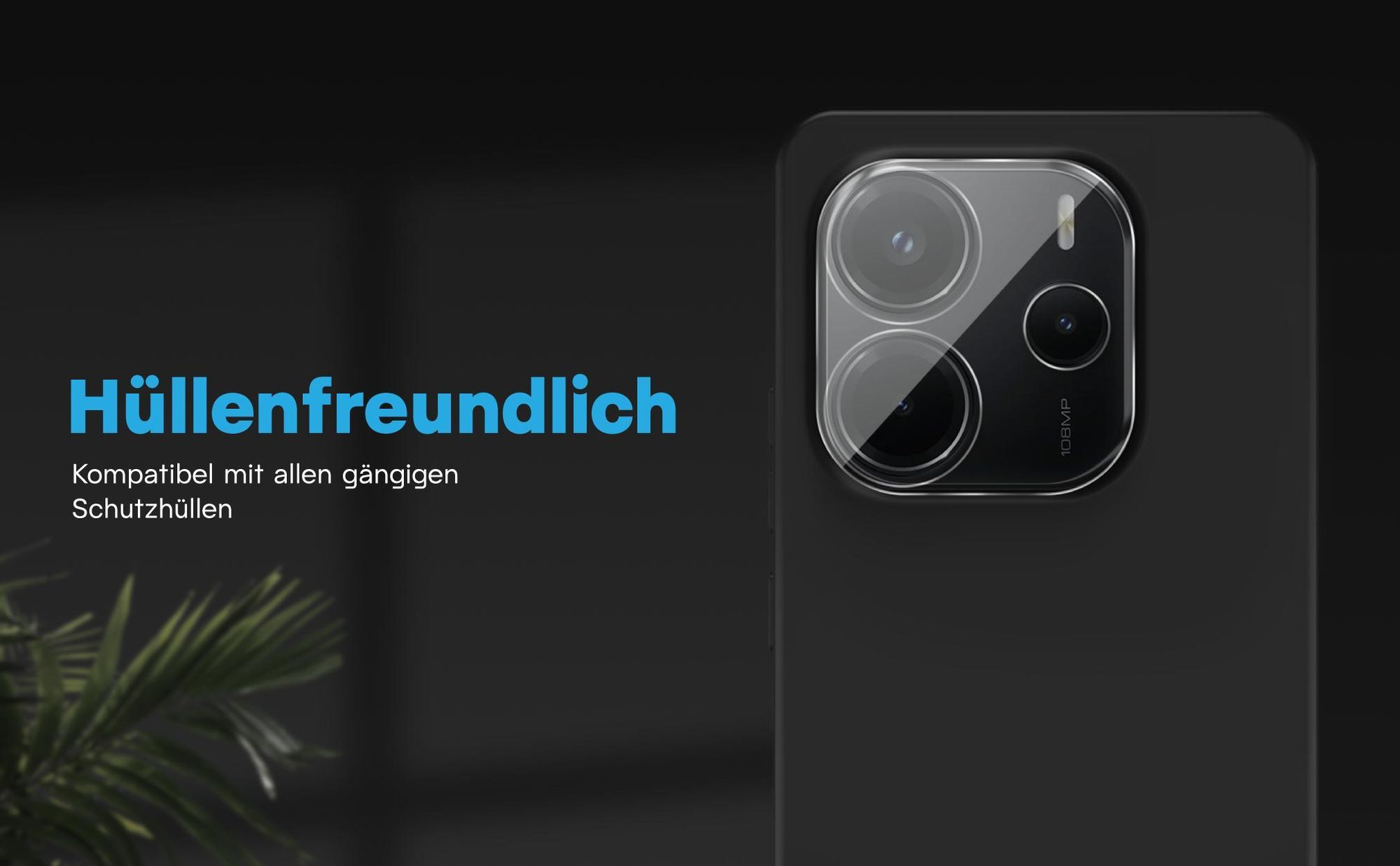 Kamera Schutzglas für Xiaomi Redmi Note 14 5G kompatibel mit allen gängigen Hüllen