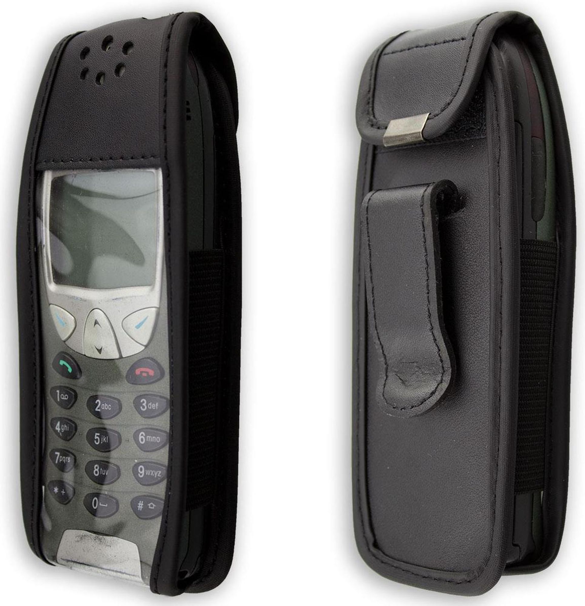 caseroxx Ledertasche mit Gürtelclip kompatibel mit Nokia 6210 6310 6310i aus Echtleder, Tasche mit Gürtelclip und Sichtfenster  Bild 4