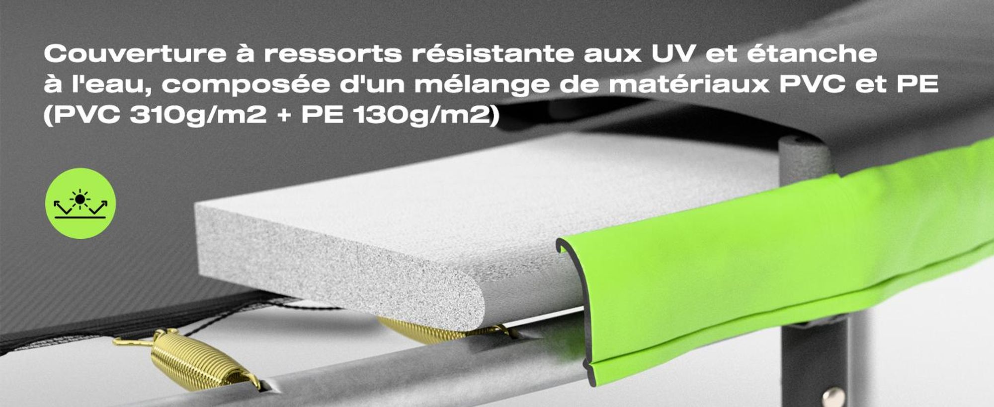 Hop-Sport Trampoline de Jardin pour enfants 244 cm