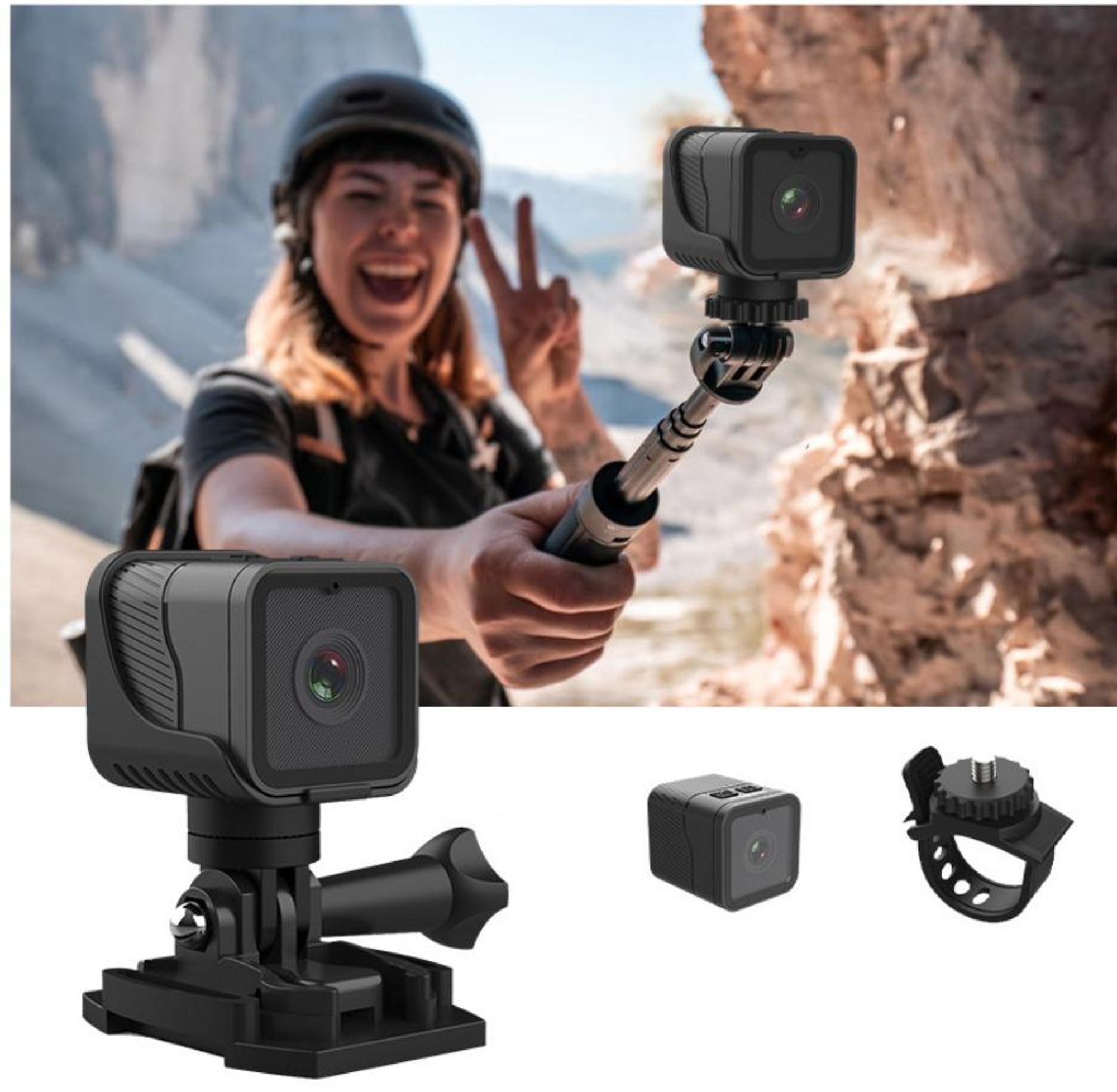 Mini-Kamera 1080P HD mit Hotspot-WLAN, wasserdichte Kamera, Outdoor-Fahrrad-Fahrrekorder, tragbare Mini-Sport-DV
