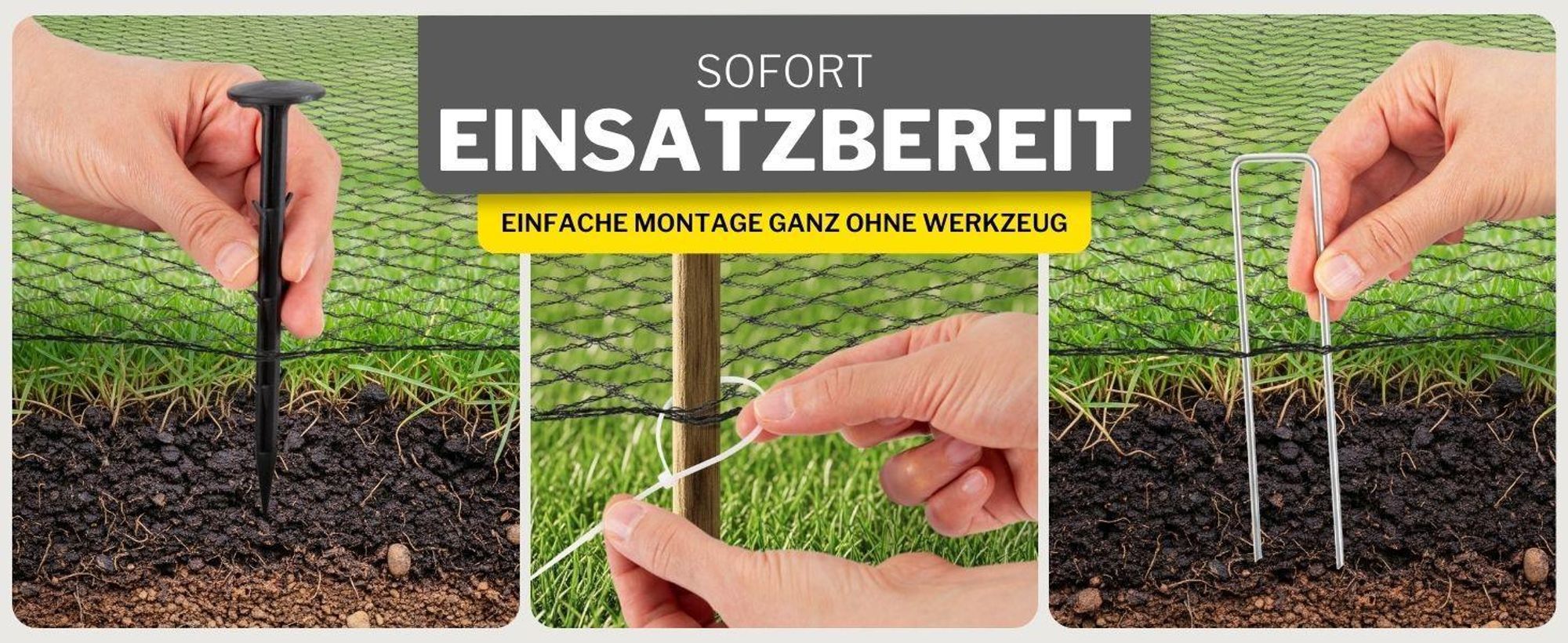 Teichnetz feinmaschig - 18 x 18 mm | 5x4 m | Schutznetz gegen Reiher, Laub und Tiere, UV-beständig, inkl. Befestigungsset