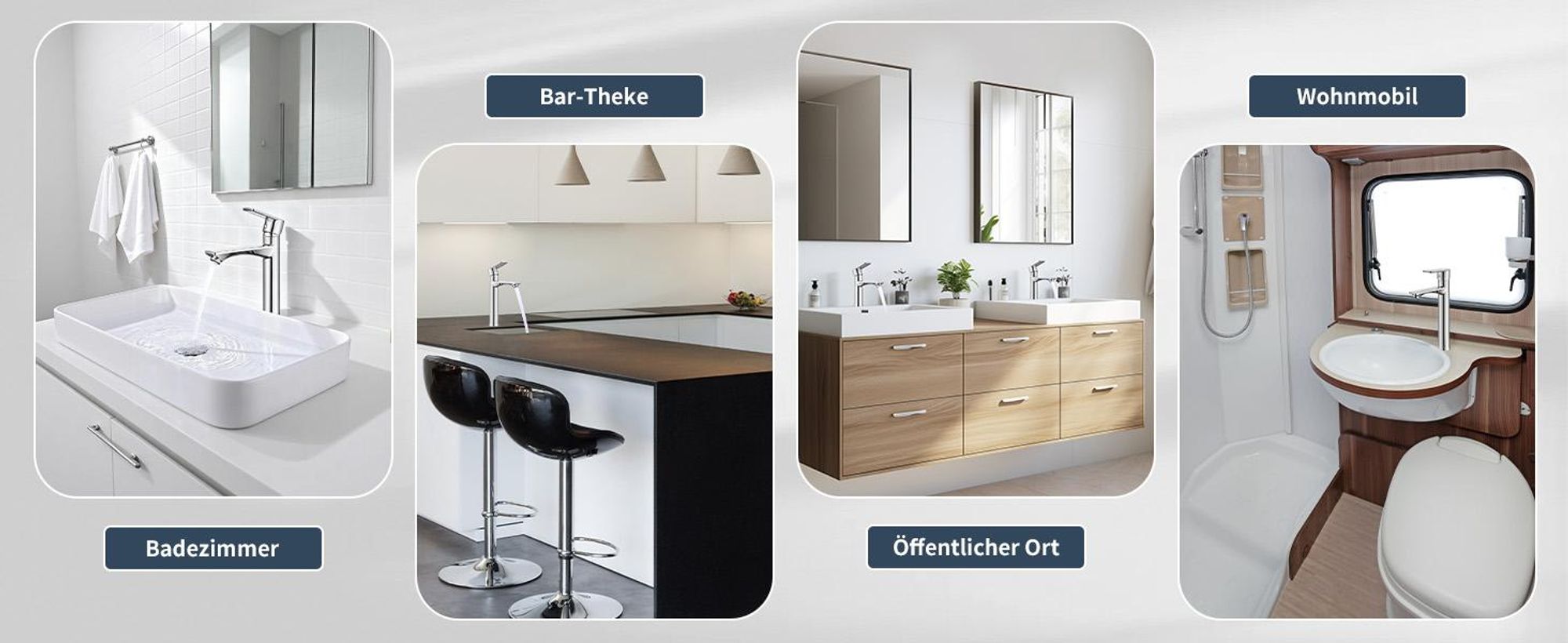 Homelody Chrom Wasserhahn Bad mit Universal Ablaufgarnitur Armatur Mischbatterie Waschbeckenarmatur mit Pop-Up Ventil Messing Überlauf Abflussgarnitur