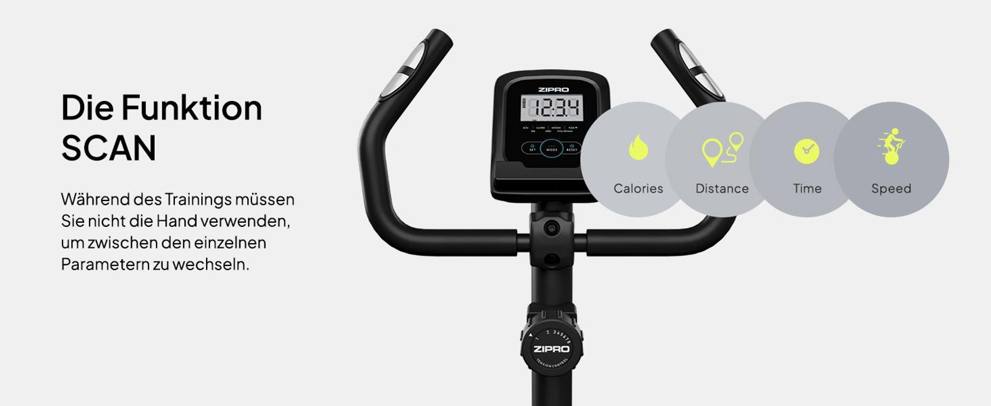 Zipro One S Heimtrainer Fahrrad für Zuhause Magnet Fahhrad bis 110 kg Magnete Exercise Bike Fitnessbike Fitness Fahrrad Hometrainer Cardio Fahrrad Computer Fitness Geräte Zuhause