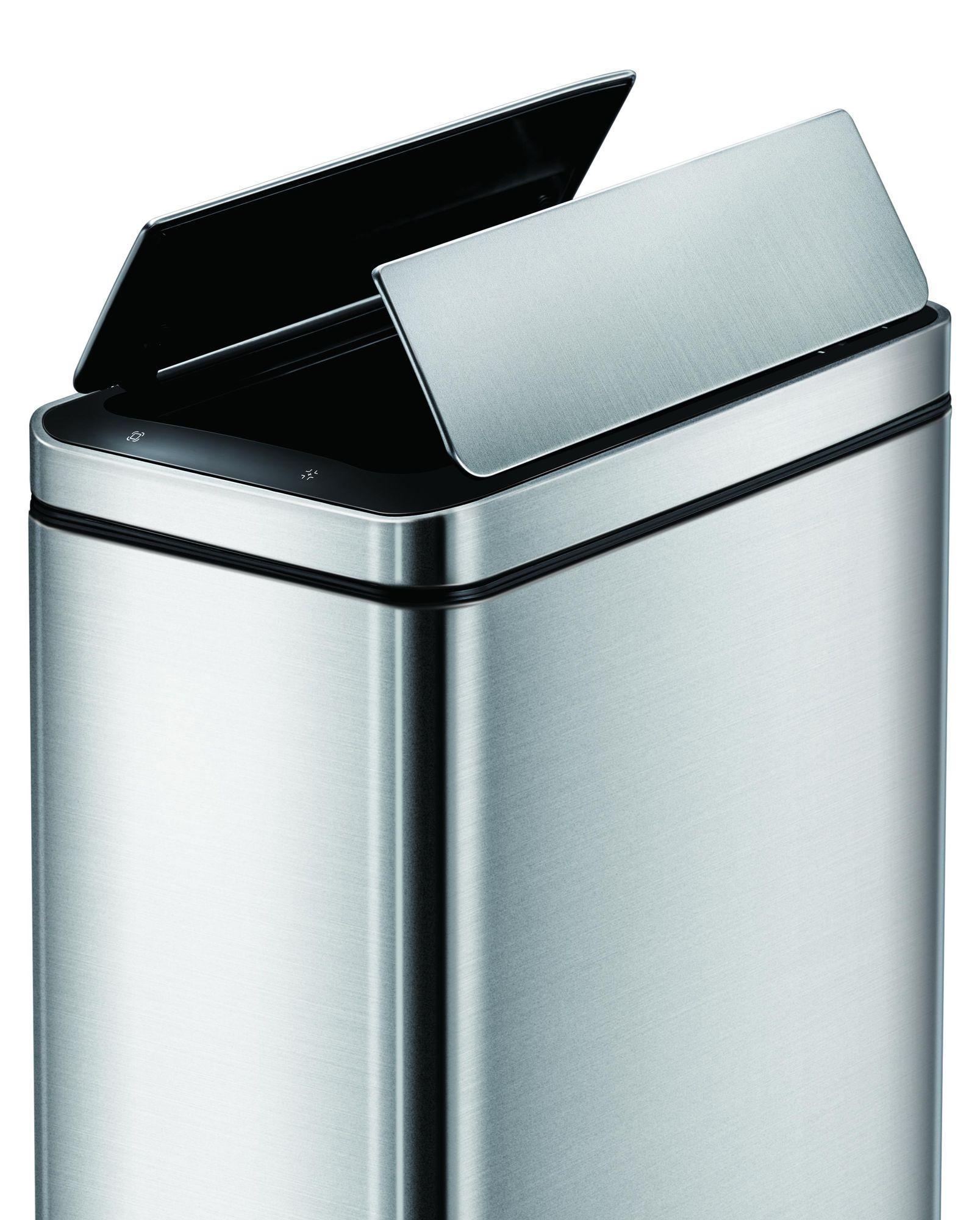 EKO - Deluxe Phantom Sensor Poubelle 20+20 litres - Stainless steel Polypropylene - Matt Edelstahl