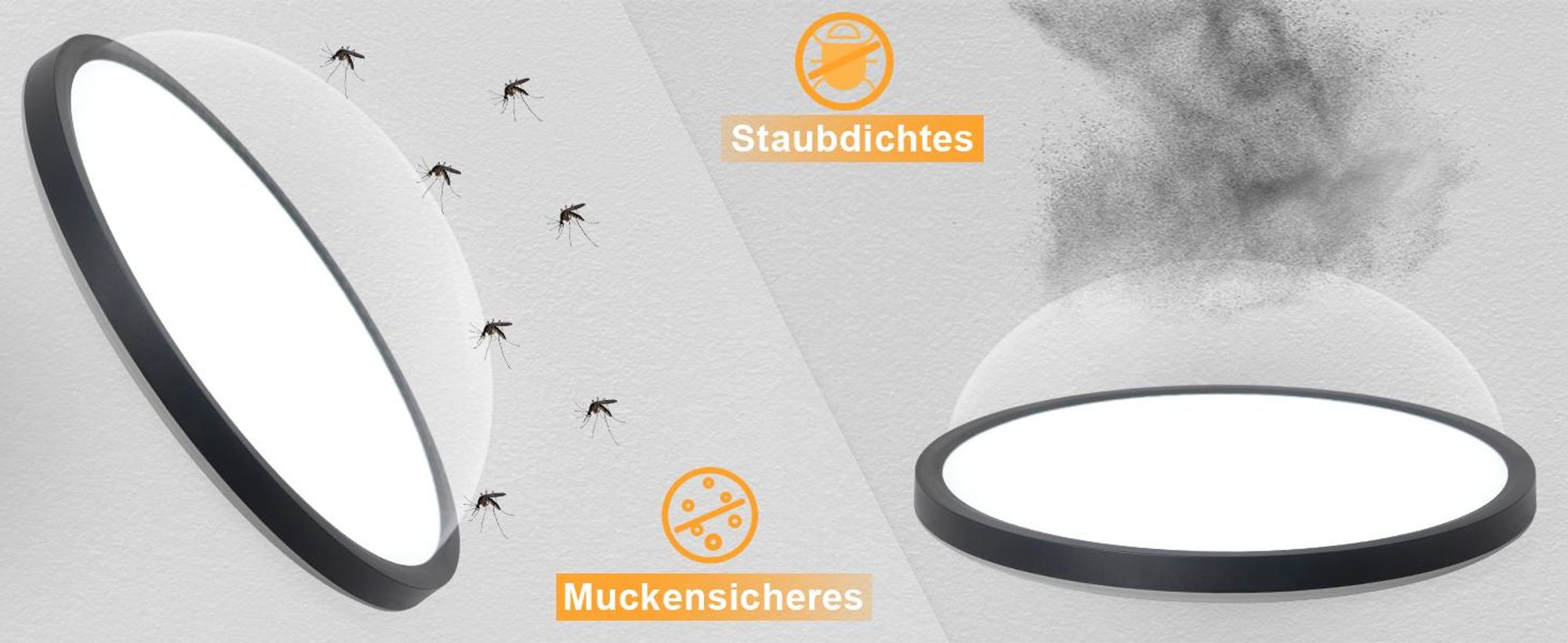 ZMH Lampa sufitowa LED Lampa sufitowa  Ø22cm  Płaska 18W Lampa korytarzowa Czarna Lampa sufitowa do kuchni 3000K Okrągła lampa kuchenna Ciepła biel do korytarza  Sypialnia