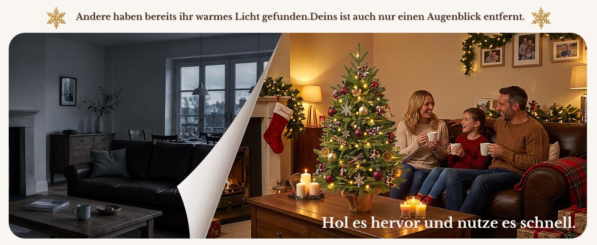 HOKEEPER Künstlicher Weihnachtsbaum 90 cm mit LED & grünen PVC-Nadeln