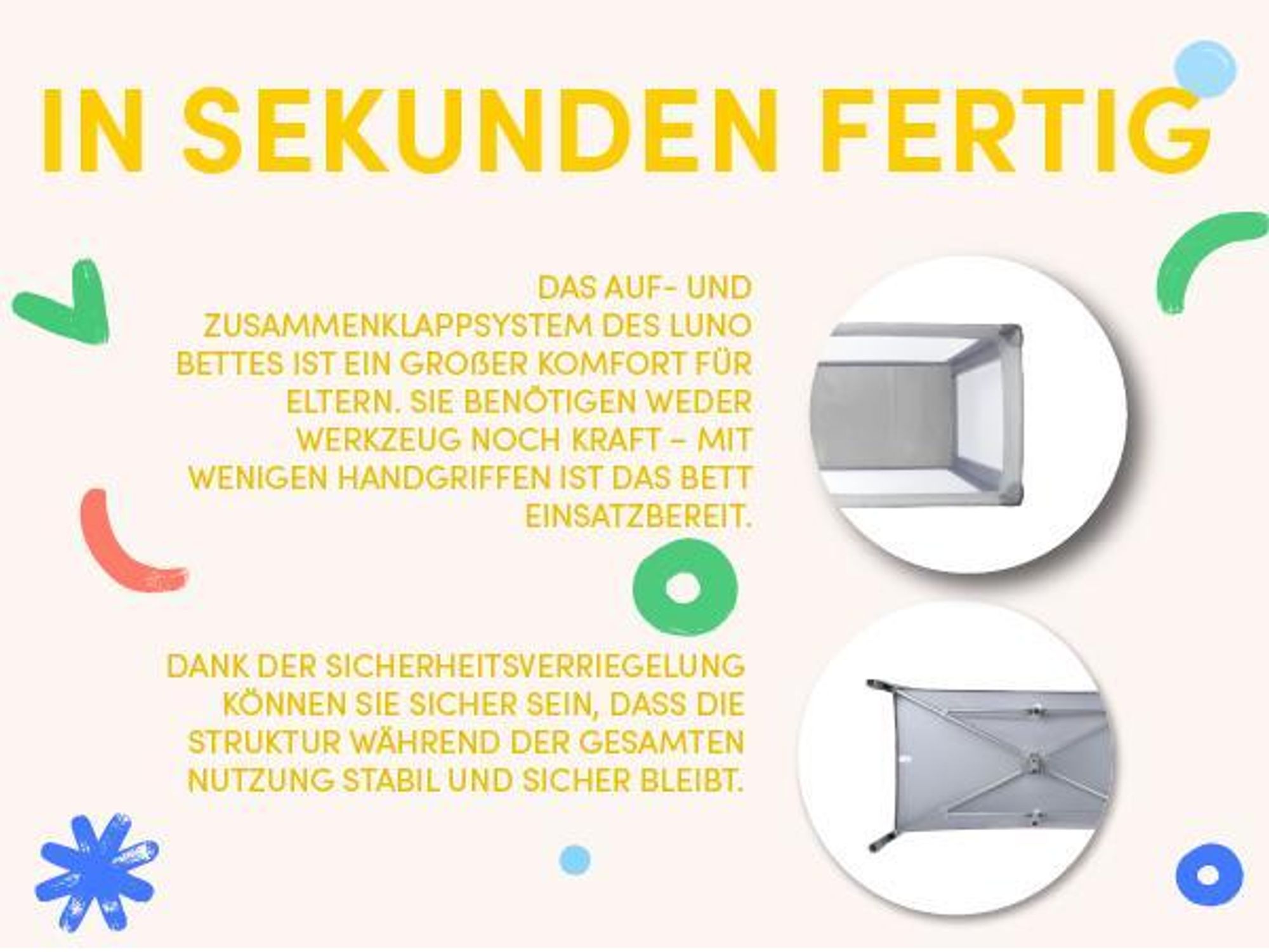Graue Kinderreisebett klappbar mit Tasche und Rädern  60*120cm