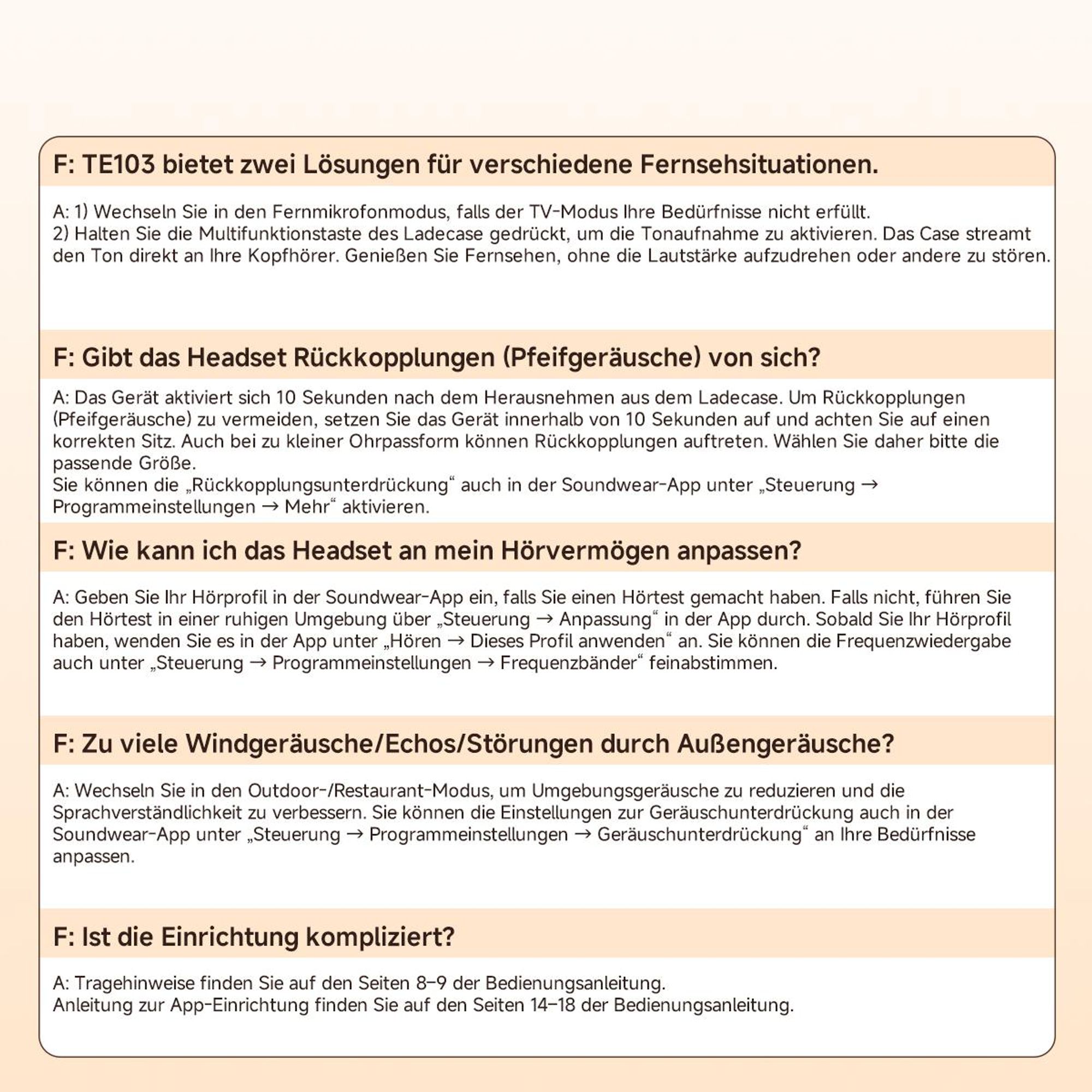 Retekess TE103 Hörgeräte für Senioren, Hörhilfen, 40 dB + 3 dB, 16-Kanal-Audioverarbeitung, 20 Stunden Dauerbetrieb, multifunktionalen Ladecase
