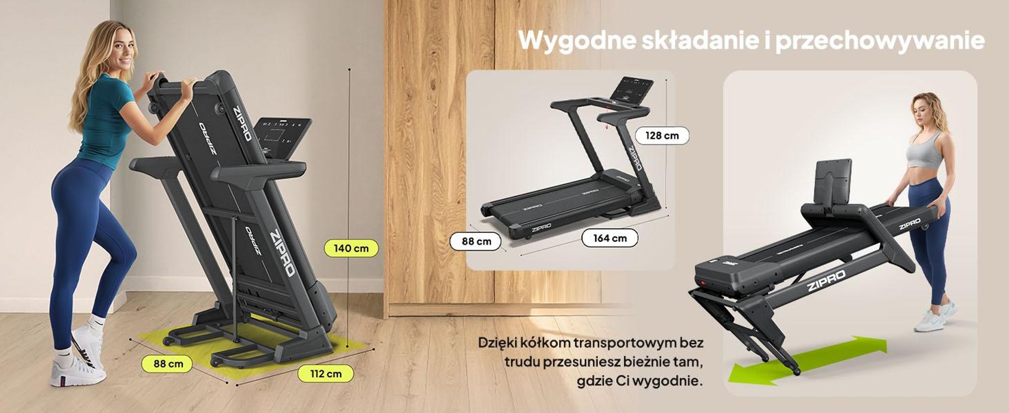Bieżnia elektryczna ZIPRO Sigma | Treningowa bieżnia do domu | Pas Biegowy z Systemem Amortyzacji VibGuard Pro | Trening Bieganie | 20 km/h Składana