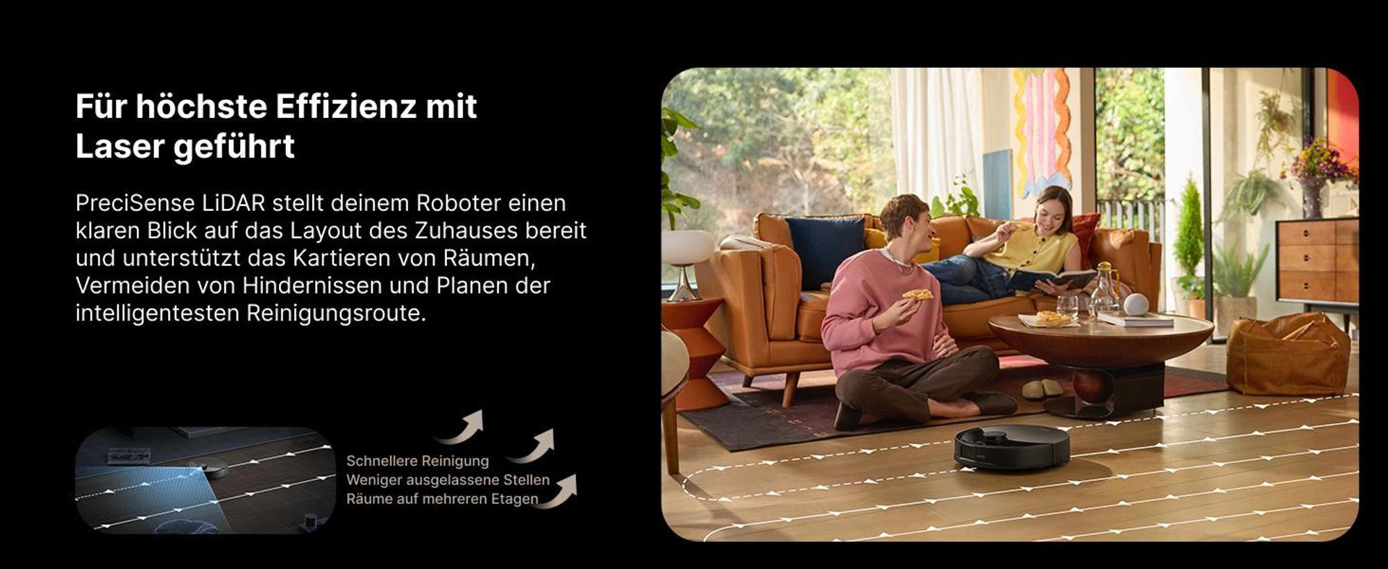 Roborock Q10 PF+ Staubsauger Roboter 10000 Pa (Upgrade von Q8 max+), Dual Anti-Tangle-System, Auto-Entleerungsstation für 7 Wochen, Schwarz