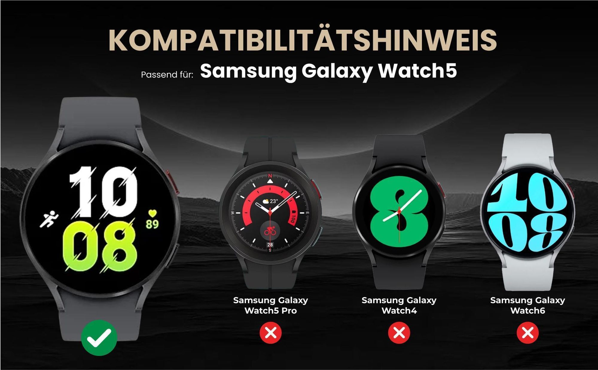 Kompatibilitätshinweise Armband für Samsung Galaxy Watch5 44mm