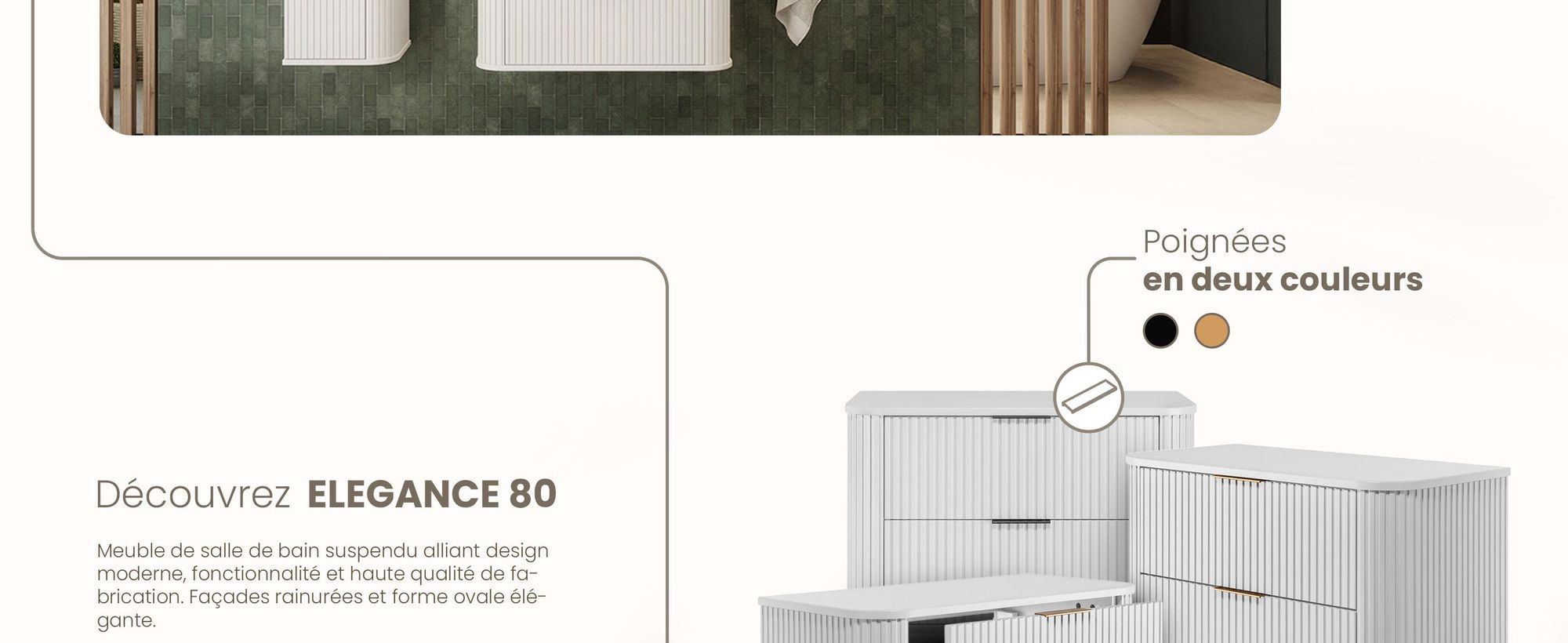 Meuble sous lavabo - 80 cm Armoires, meubles bas