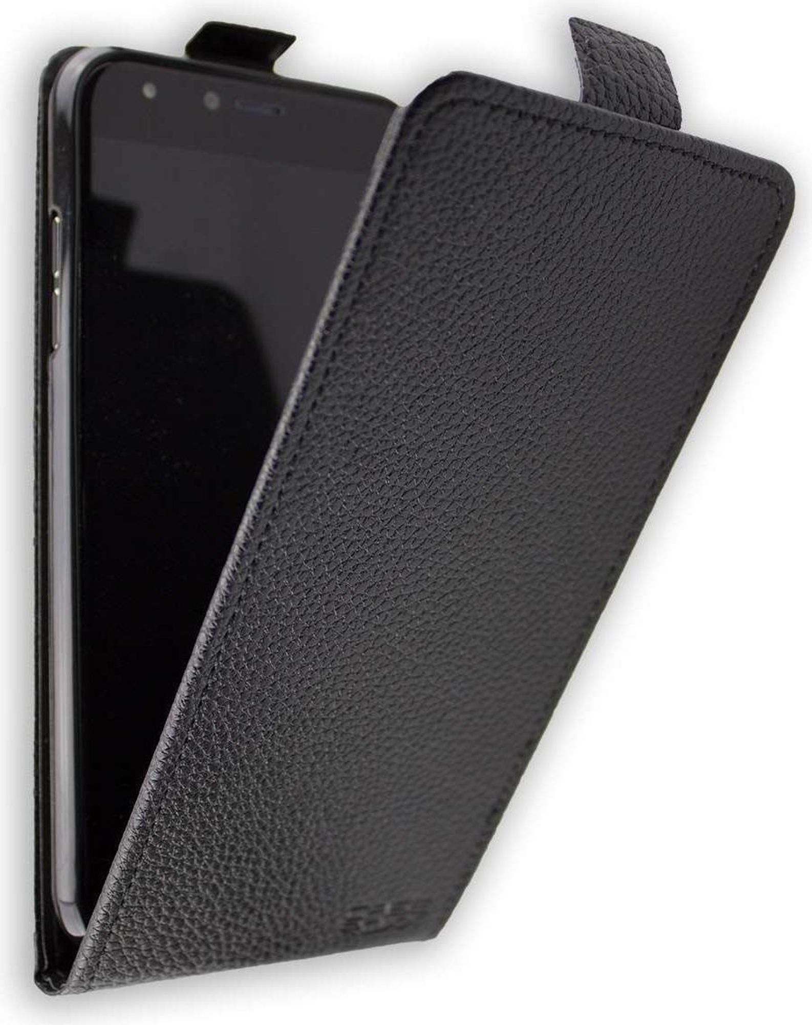 caseroxx Schutz Tasche Hülle Flip Cover kompatibel mit Archos Sense 55DC, Smartphone Tasche Flip Cover in schwarz Bild 3