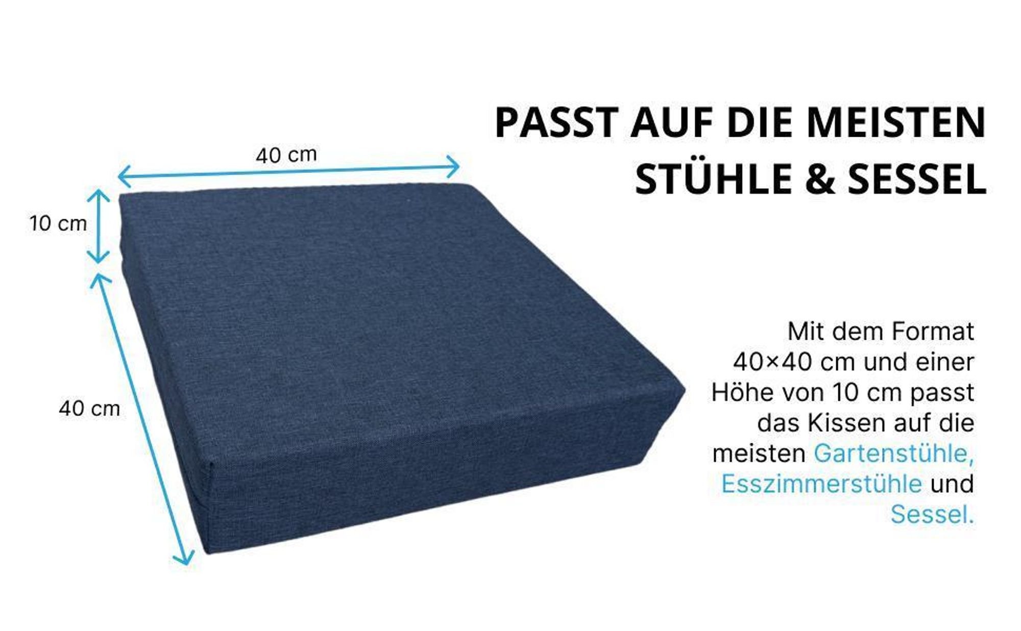 Ergonomisches Sitzkissen Stuhlkissen Sitzerhöhung Reißverschluss Stoffbezug Dick Stuhl Bodenkissen