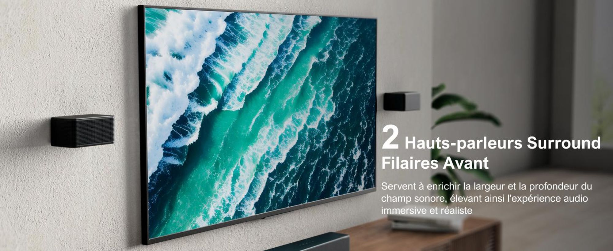 Barre de son ULTIMEA 7.1 Dolby Atmos pour TV, Système de son surround home cinéma, Poseidon D80 Boom