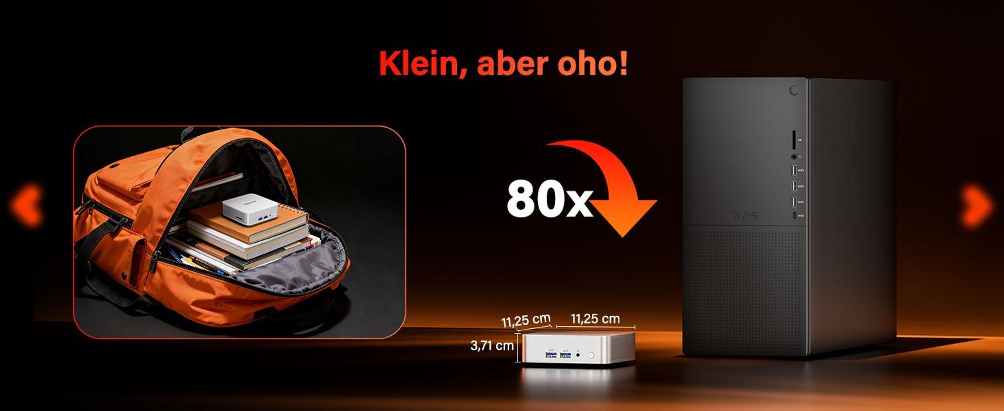 GEEKOM A7 Mini PC, AMD Ryzen 7 7730U, 32GB RAM, 500GB SSD, bis 64GB+4TB, vorinstalliertes System, Dual 2,5G LAN, Wi-Fi 6E, BT 5.4, 4 Modi, SD-Slot, 8K