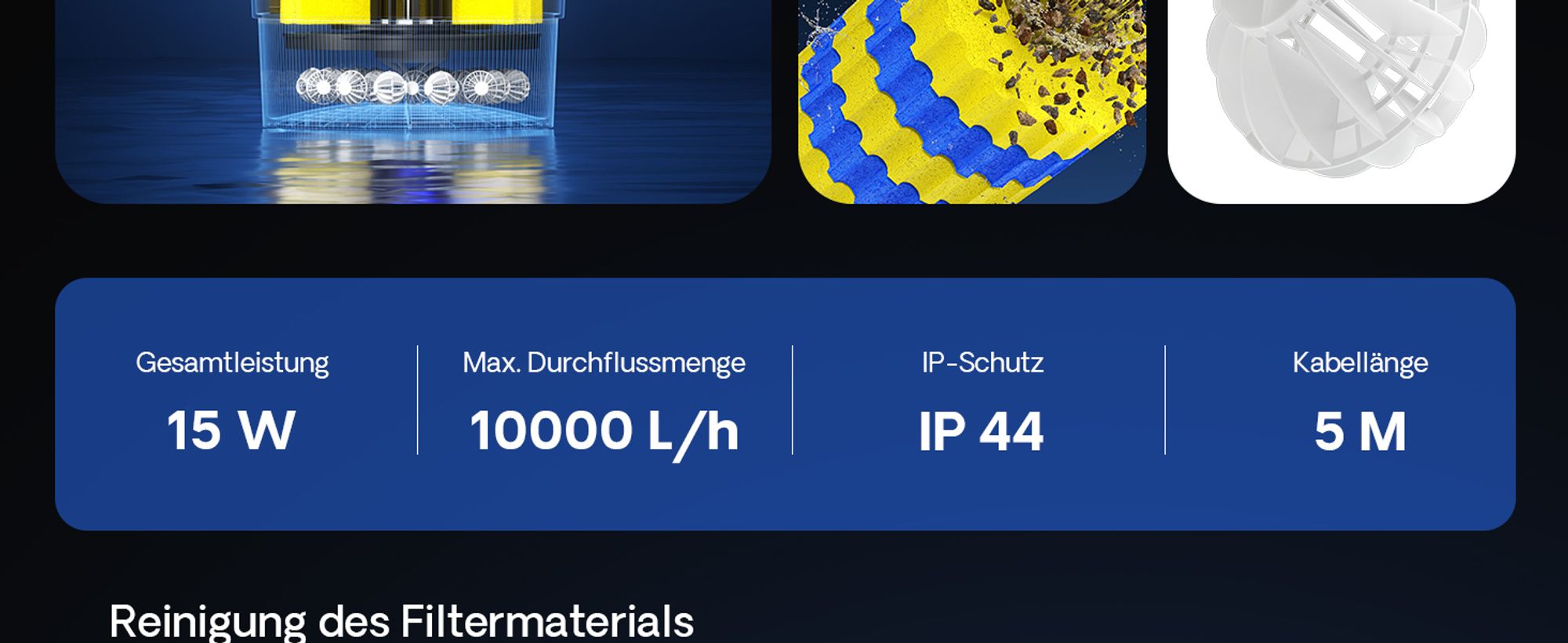 SunSun CPF-10000 Druckteichfilter 10.000 l/h / 11 W UVC Einheit, Teichdruckfilter für Teiche bis 12.000 Liter, Teichklärer, Filteranlage