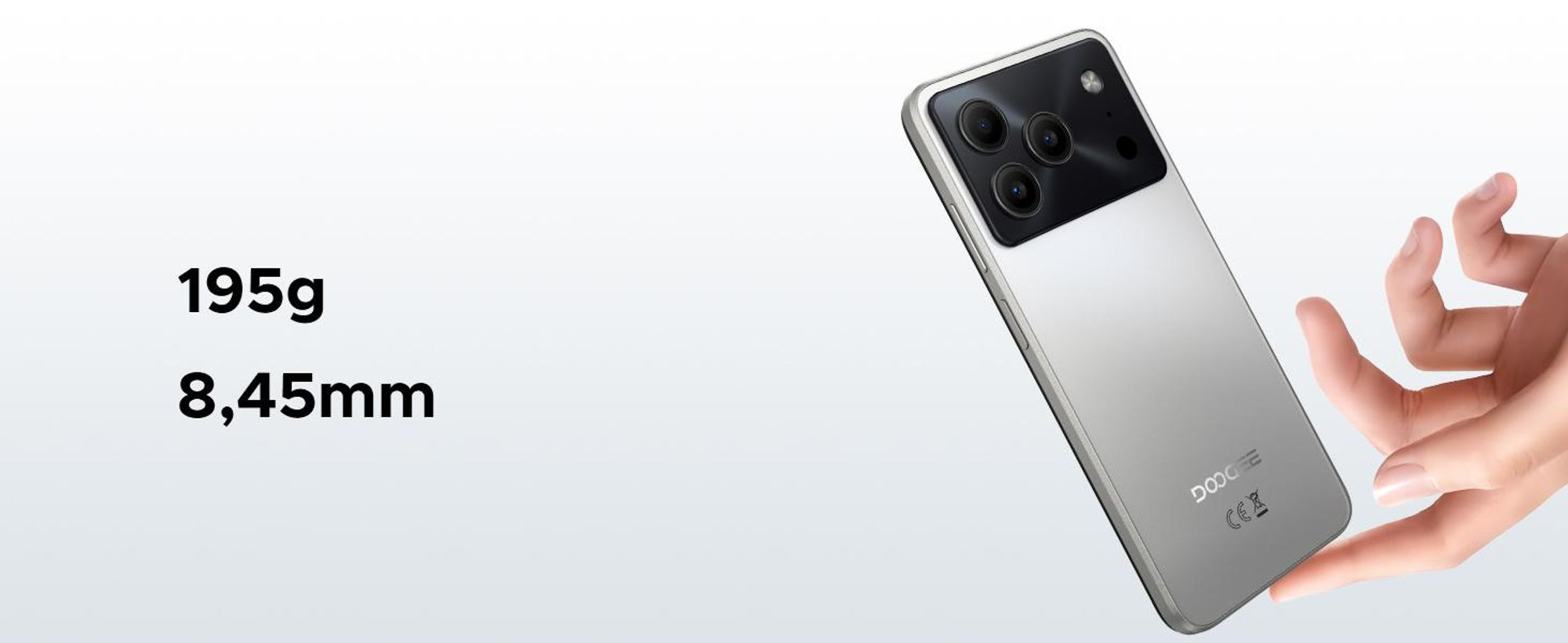 DOOGEE Note 56 – Smartfon, Android 16, ekran 6,56" 90Hz HD+, bateria 6150mAh, 24GB RAM + 64GB pamięci wewnętrznej, 4G, Dual SIM, 8MP, rozpoznawanie twarzy, OTG, bez umowy