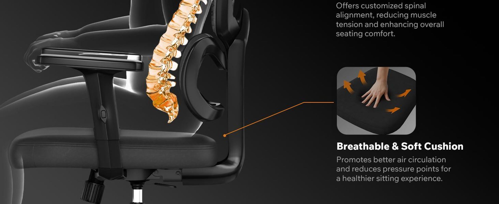 SENSE7 VENO Ergonomická kancelářská židle, bílá, dělená opěrka zad, opěrka hlavy, síťovaná opěrka, židle pro domácí kancelář, manažerská židle, židle k počítači, gumové kolečka, nosnost 120 kg