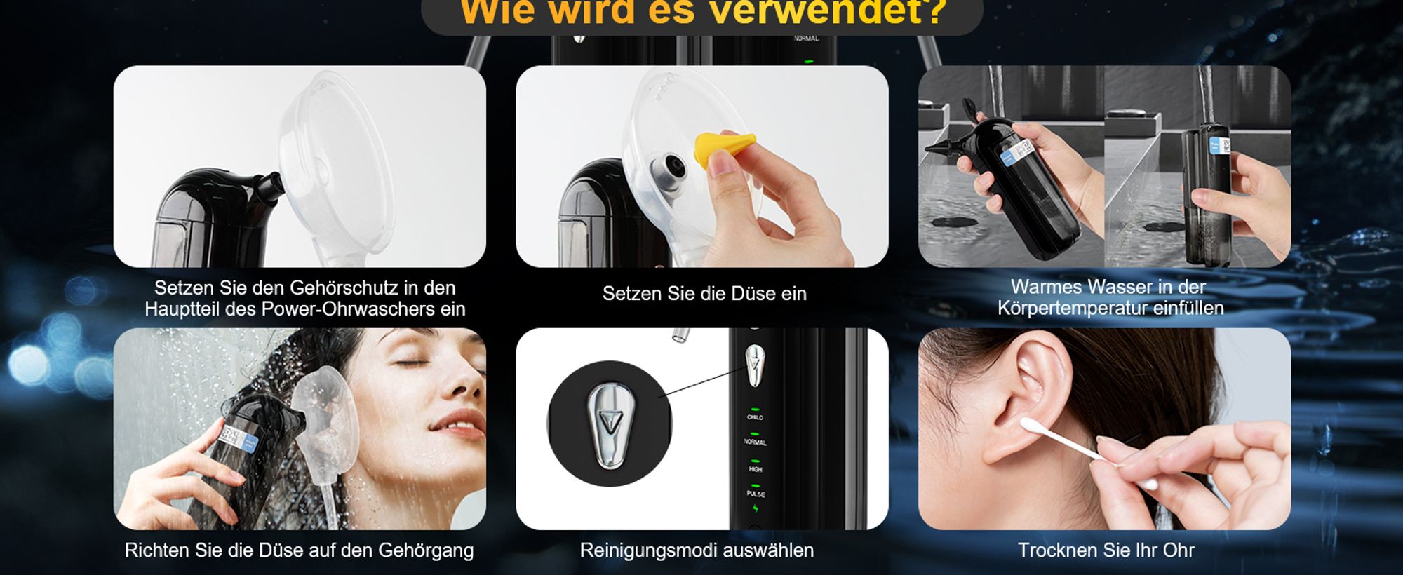 Elektrischer Ohrreiniger Ohrenschmalz Entferner, Ohrreiniger mit 4 Modi USB wiederaufladbares Ohrschmalz-Entfernungswerkzeug für Erwachsene und Kinder