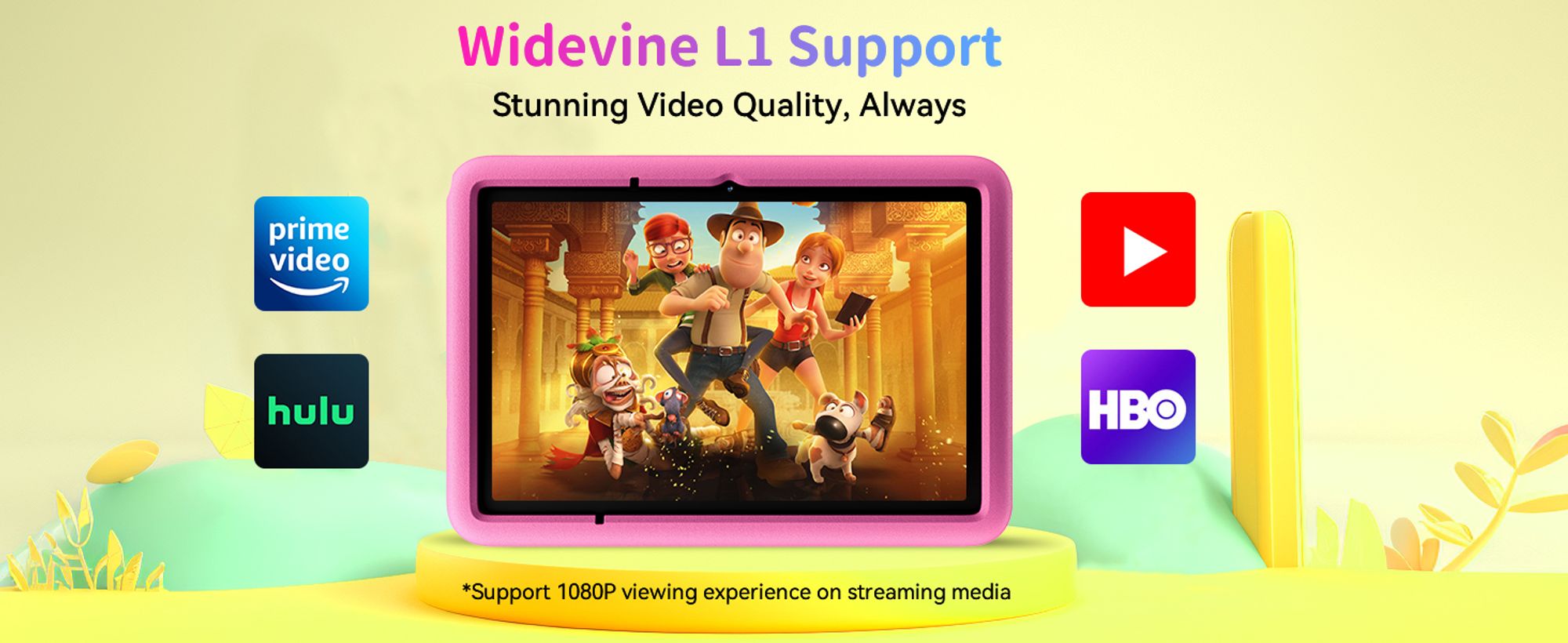 Blackview TabA6Kids Tablet dla dzieci Android 14, 12 GB RAM + 128 GB ROM (1 TB TF) Ośmiordzeniowy tablet dla dzieci, 10 cali HD 1280 * 800, Widevine L1, 5100 mAh
