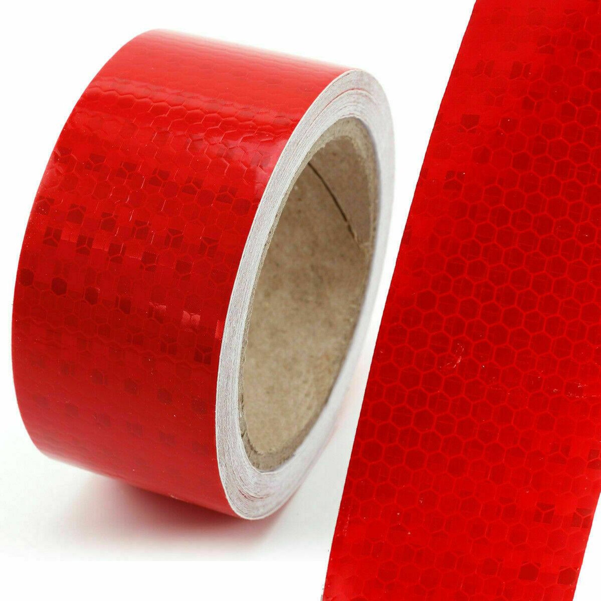Reflexfolie Reflektorfolie Reflexband Selbstklebend Warntafel ROT 100M x 5CM LKW
