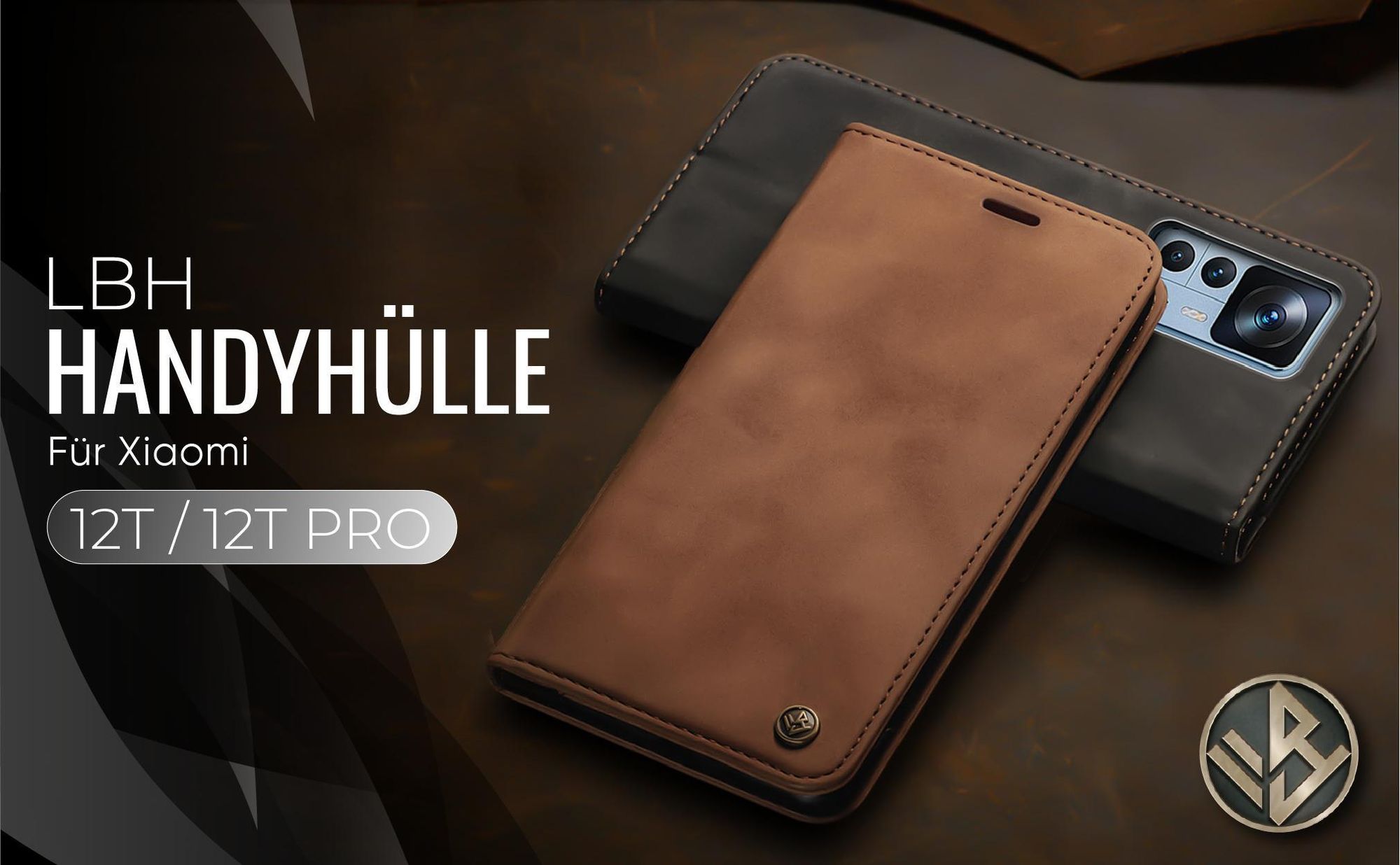 Hochwertige Klapphülle für Xiaomi 12T / Xiaomi 12T Pro im klassischen Design
