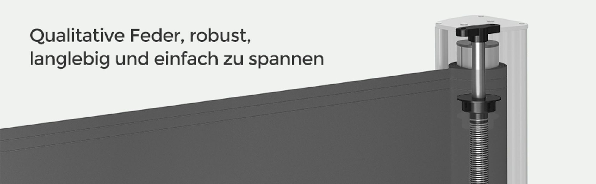 SONGMICS Alu Seitenmarkise 180 x 300 cm 280 g/m² ausziehbar Sichtschutz, Sonnenschutz für Balkon & Terrasse anthrazit  GSA180G