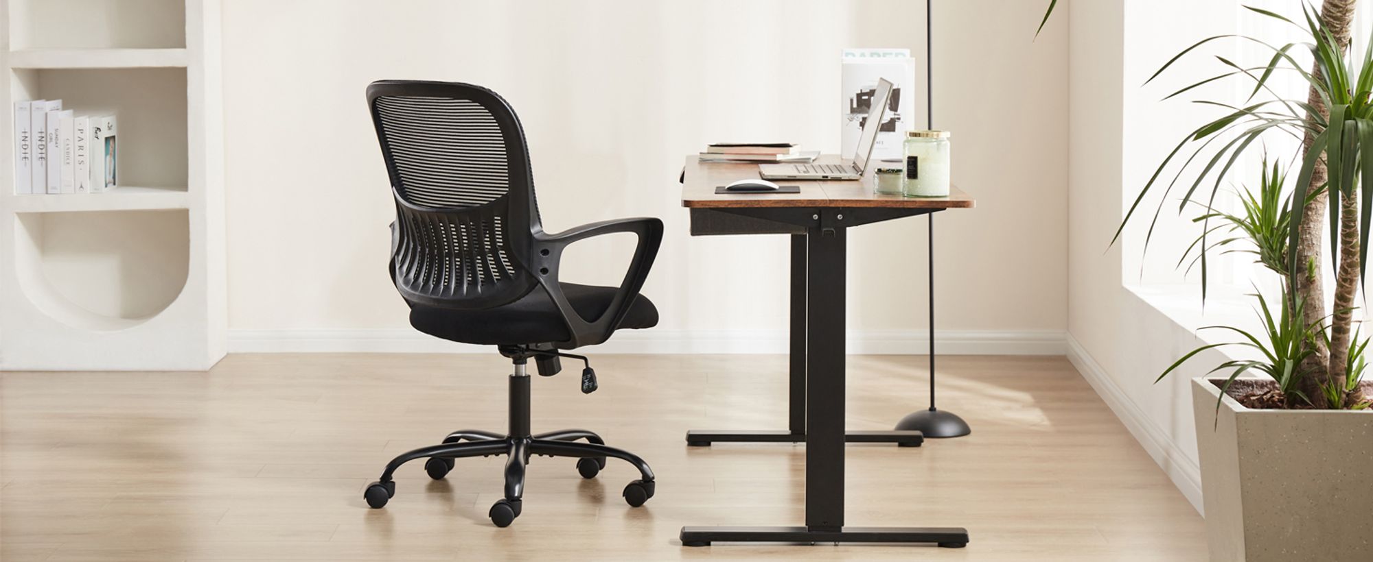 Bürostuhl Ergonomisch, Schreibtischstuhl mit Lendenwirbelstütze, Verstellbaren Armlehnen Bürostühle, Höhenverstellbarer office chair, Drehstuhl